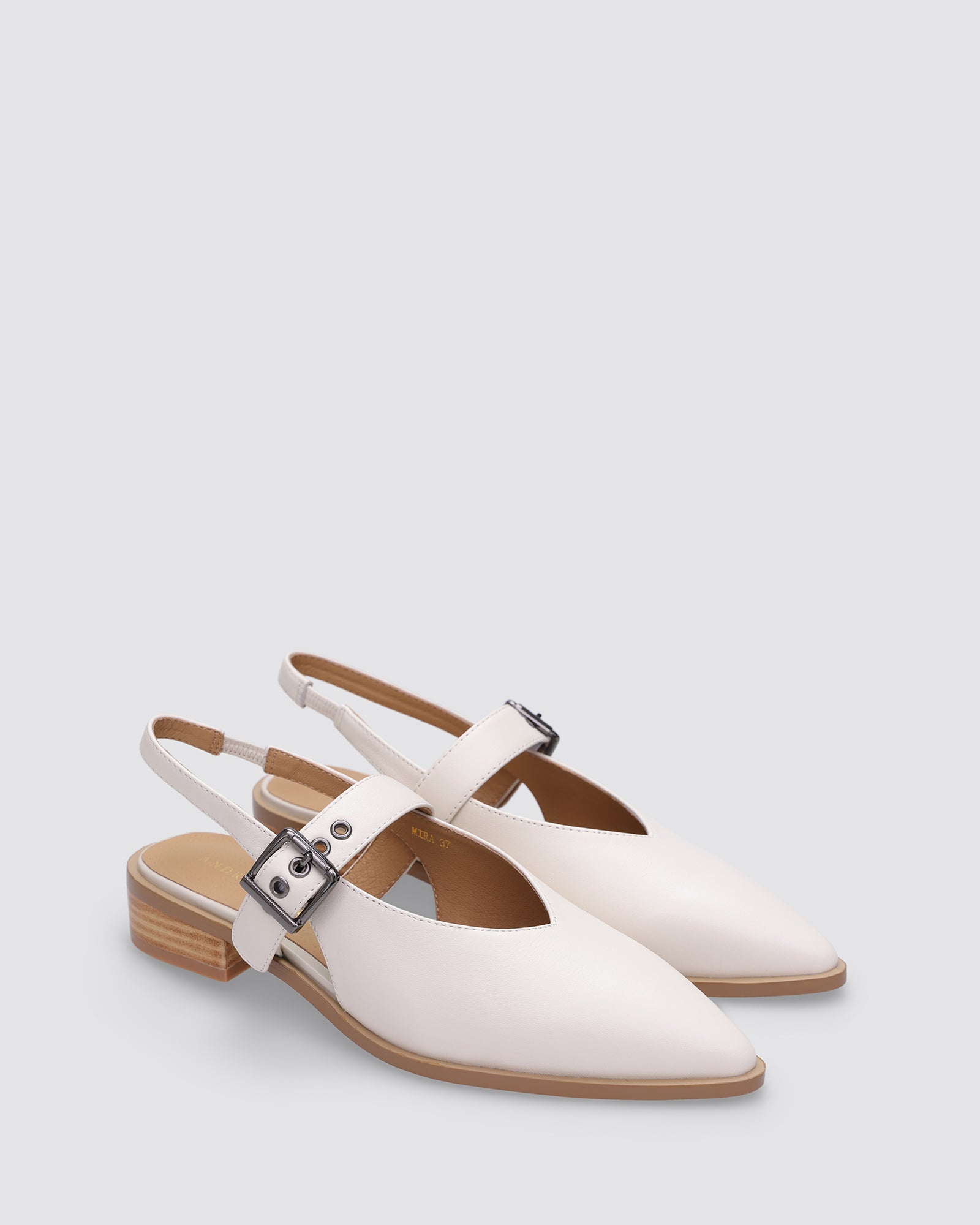 MIRA SLINGBACK BONE LEATHER