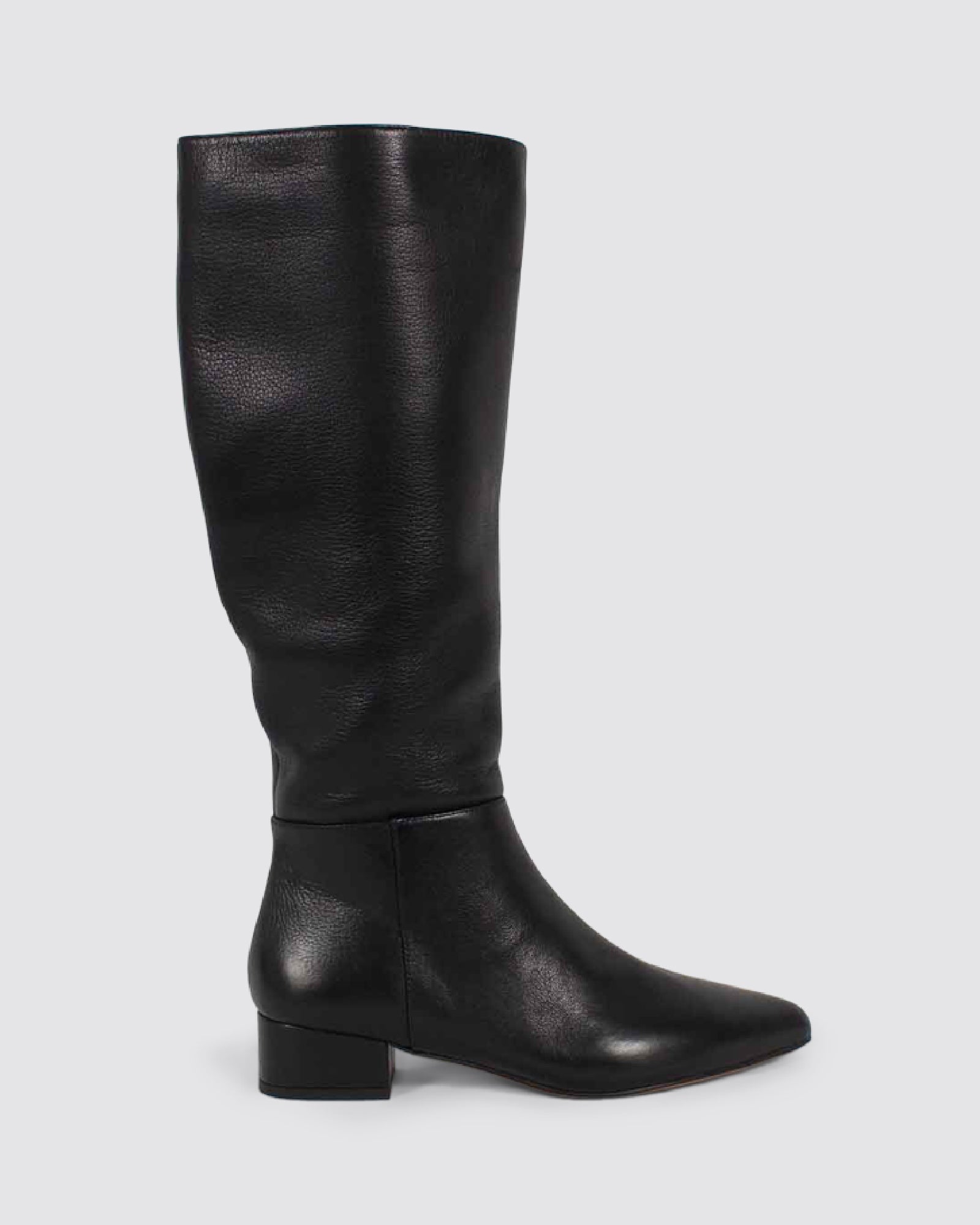 THE BOOT LONG BOOTS BLACK LEATHER