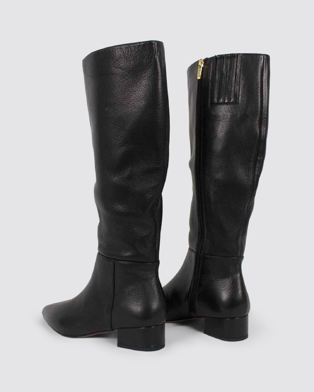 THE BOOT LONG BOOTS BLACK LEATHER