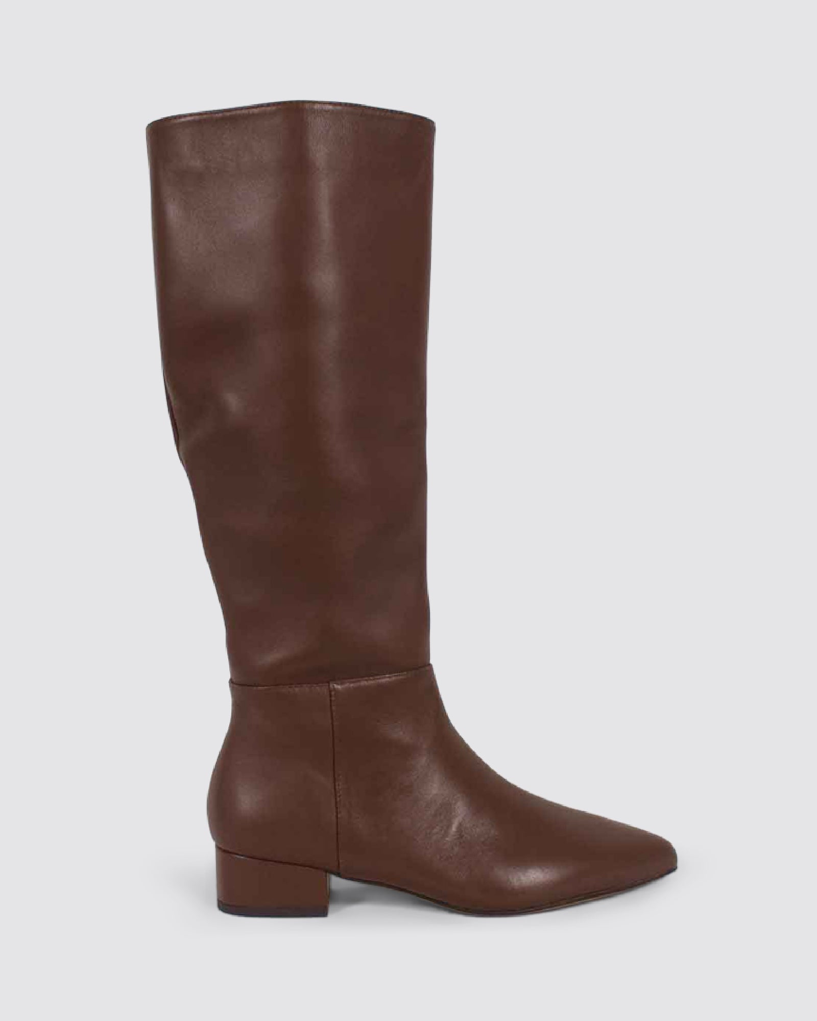 THE BOOT LONG BOOTS CHOCOLATE LEATHER