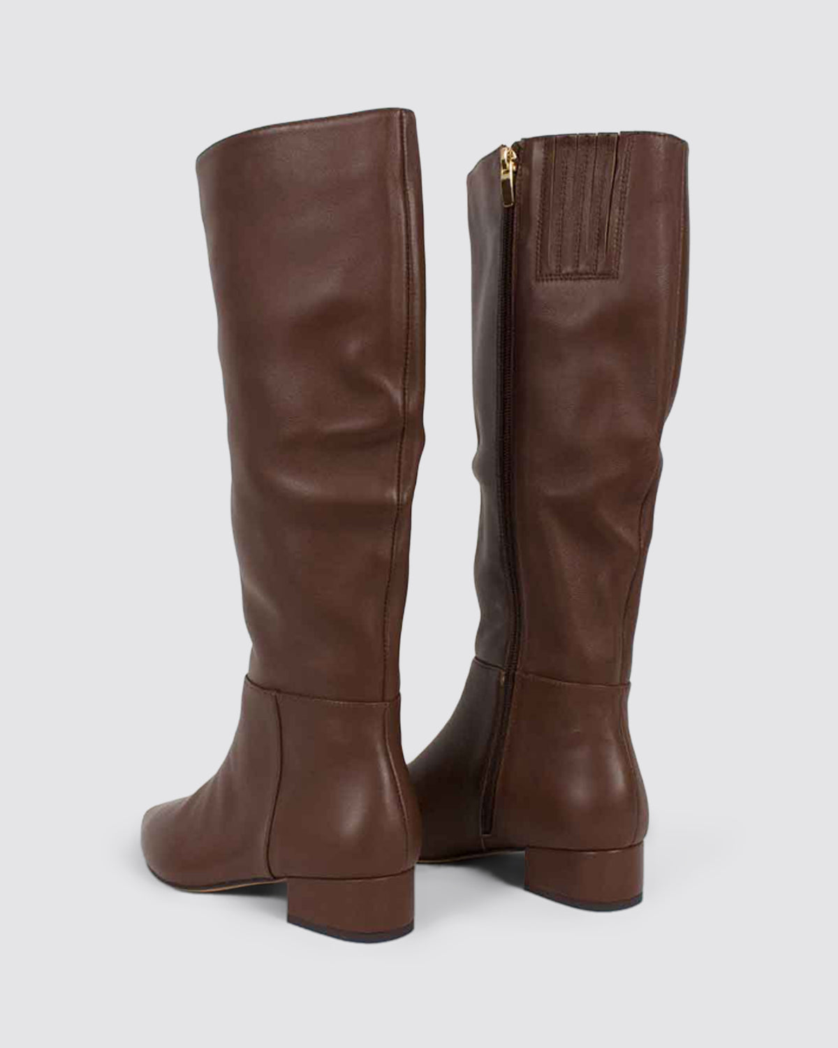 THE BOOT LONG BOOTS CHOCOLATE LEATHER