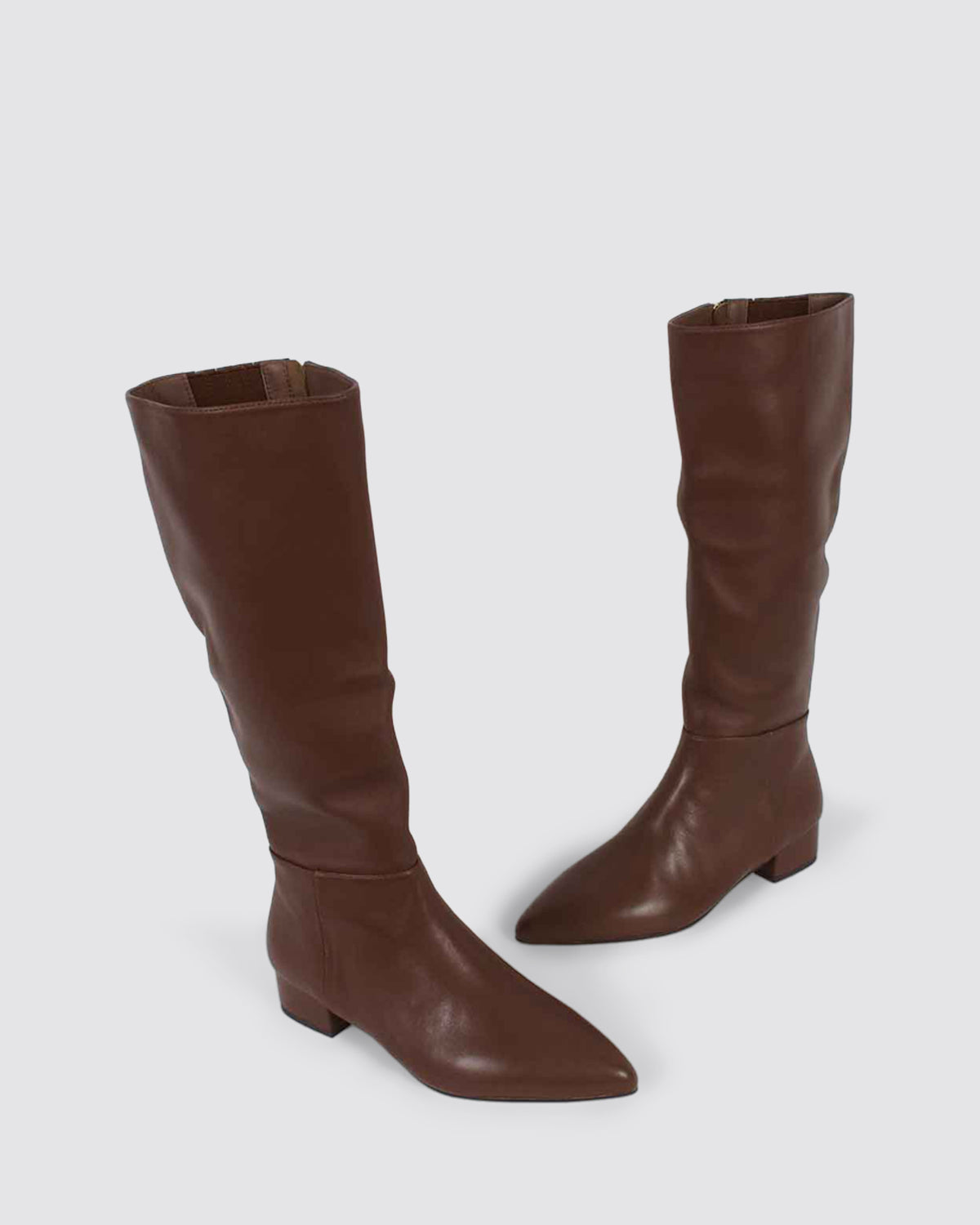 THE BOOT LONG BOOTS CHOCOLATE LEATHER