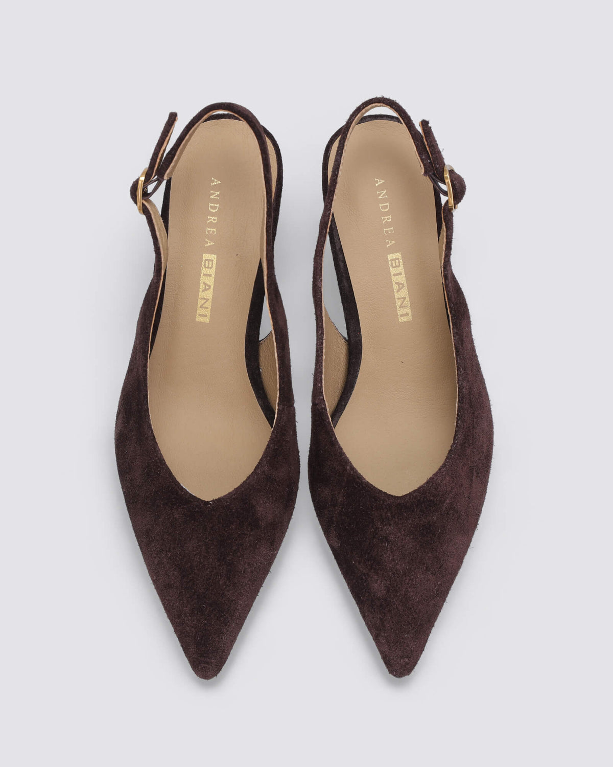MONROE SLINGBACK HEELS CHOCOLATE SUEDE
