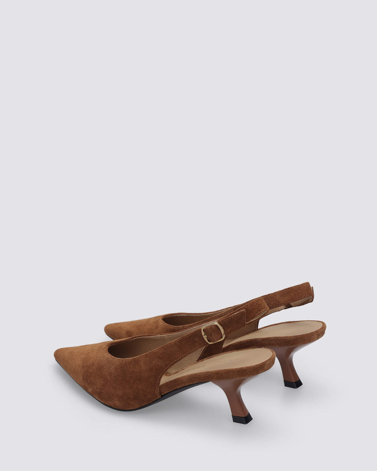 MONROE SLINGBACK HEELS TAN SUEDE