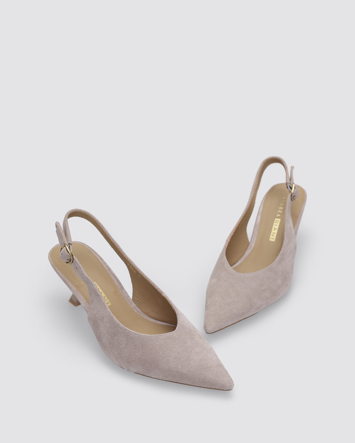 MONROE SLINGBACK HEELS TAUPE SUEDE
