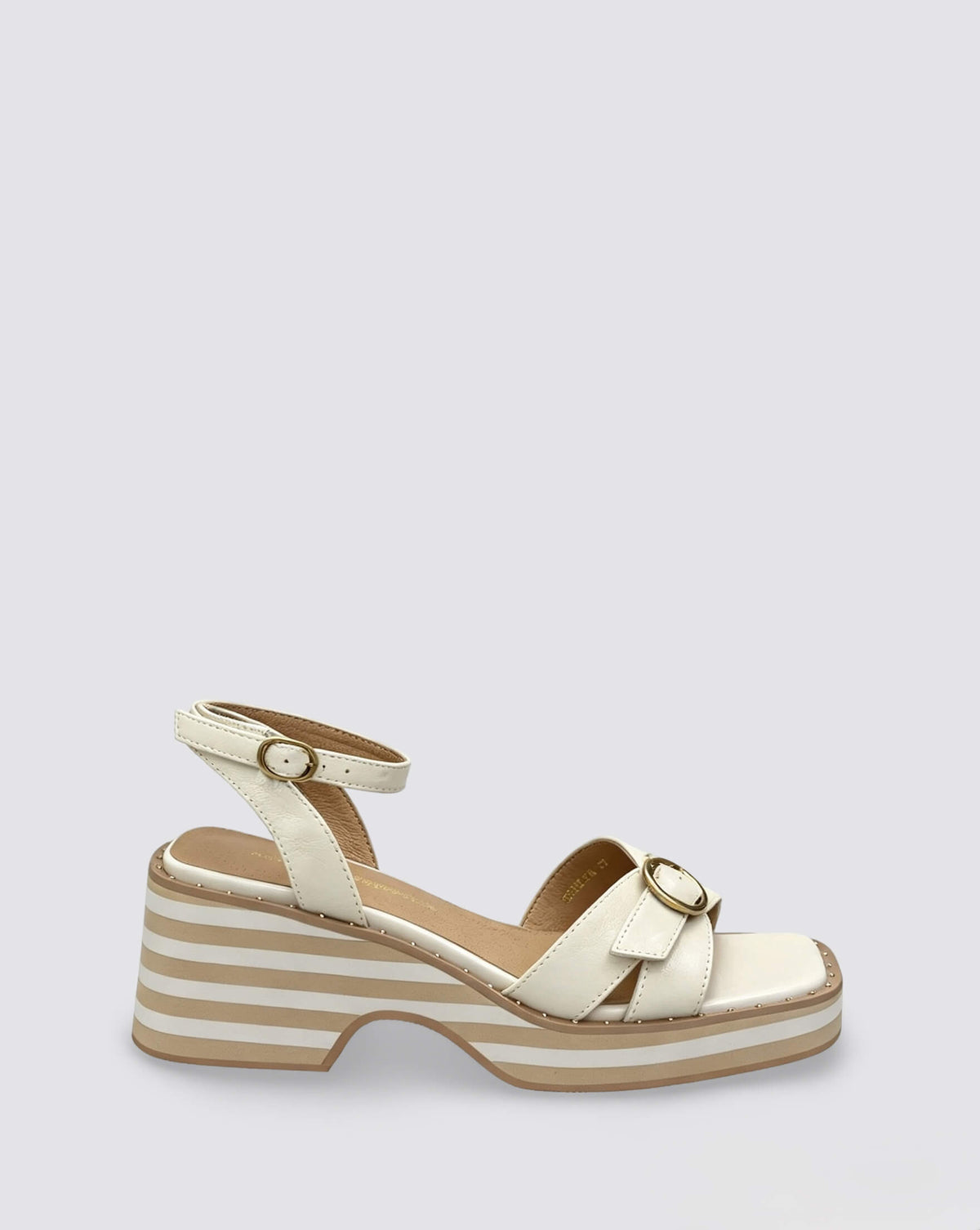 MONTANA HEELED SANDALS ALMOND PATENT