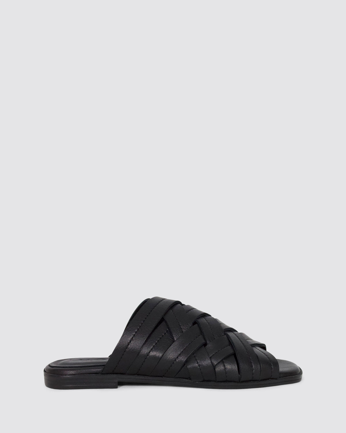 BRYLEE SLIDES BLACK LEATHER