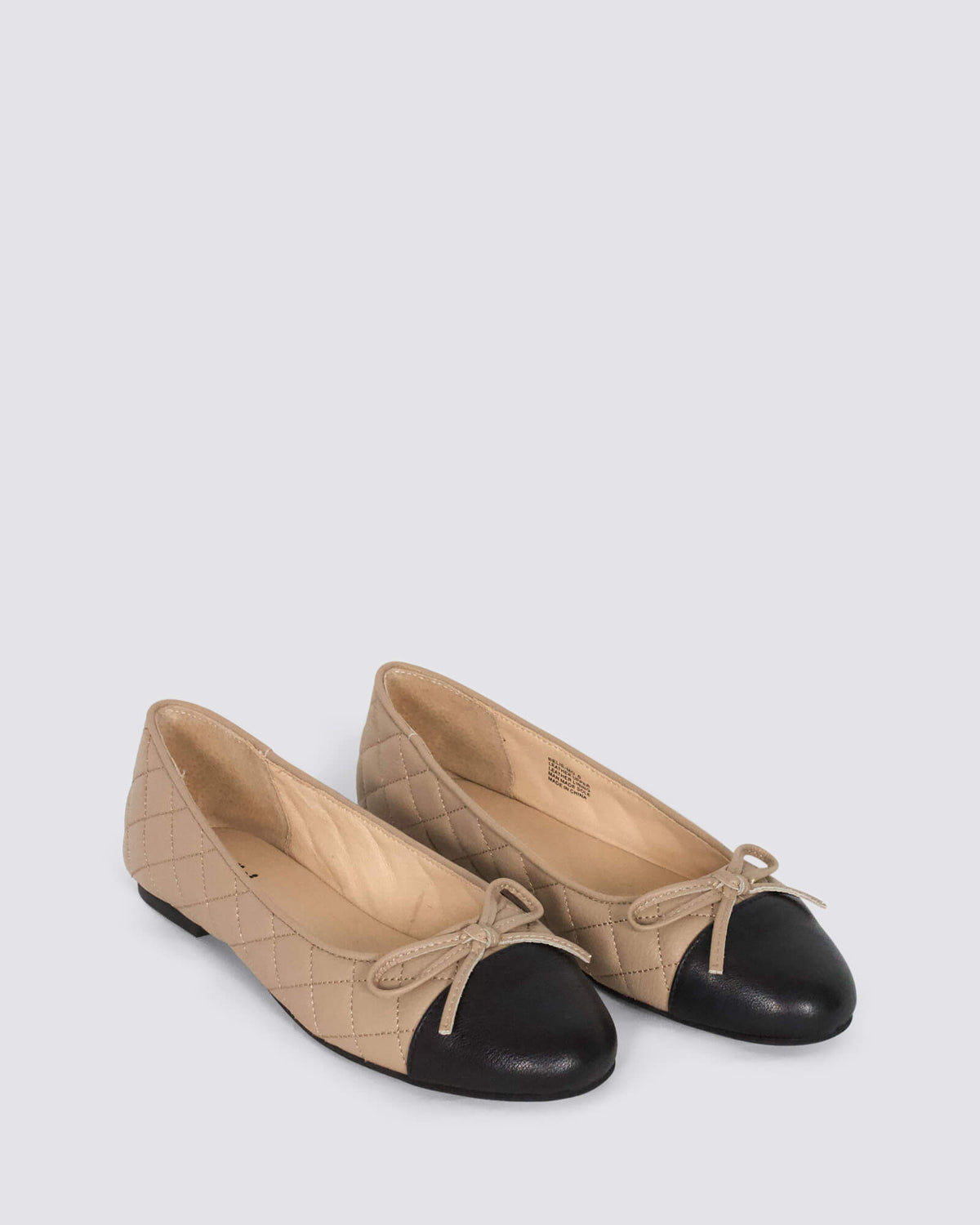 BELIE BALLET FLATS BLACK/PALE TAUPE