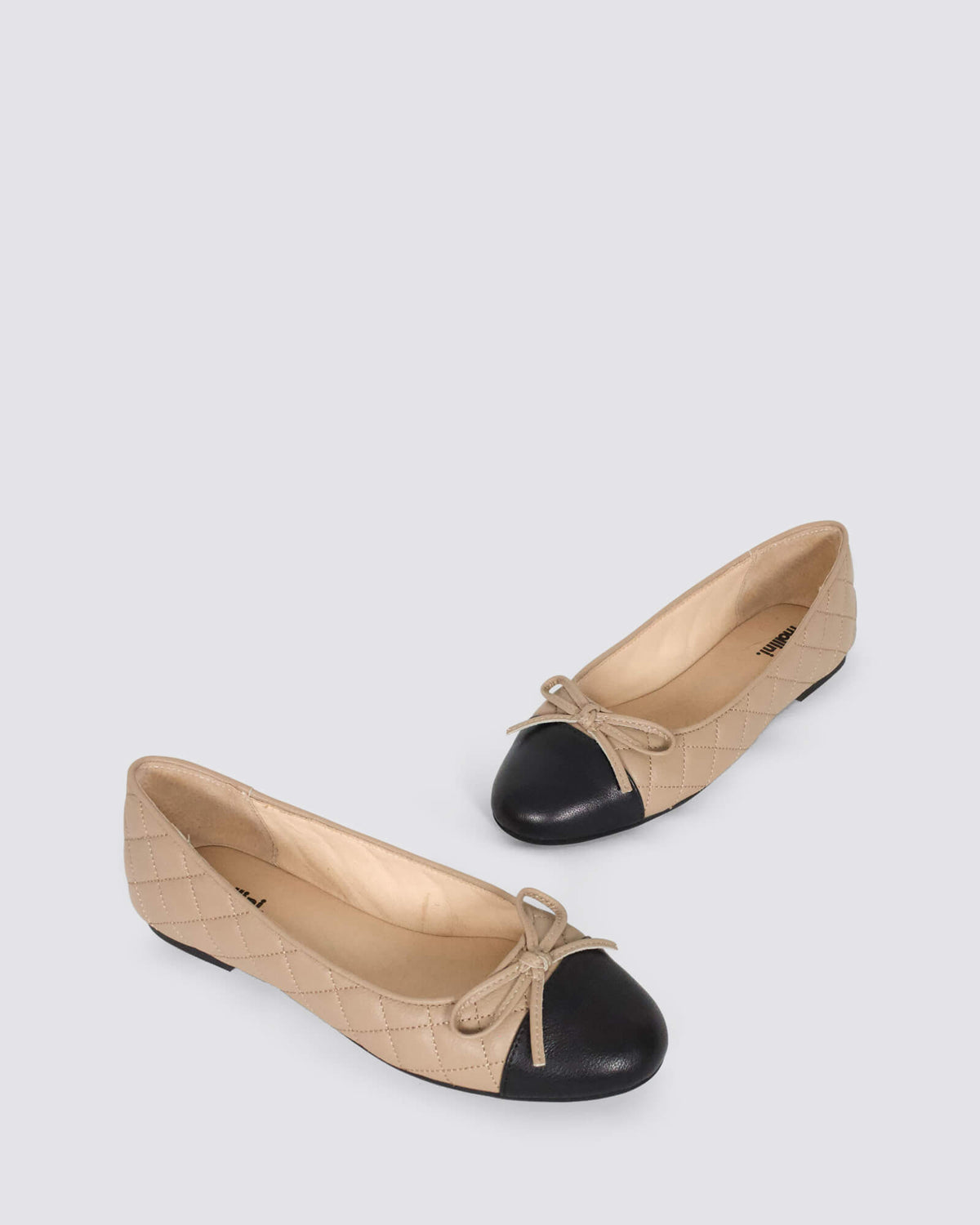 BELIE BALLET FLATS BLACK/PALE TAUPE