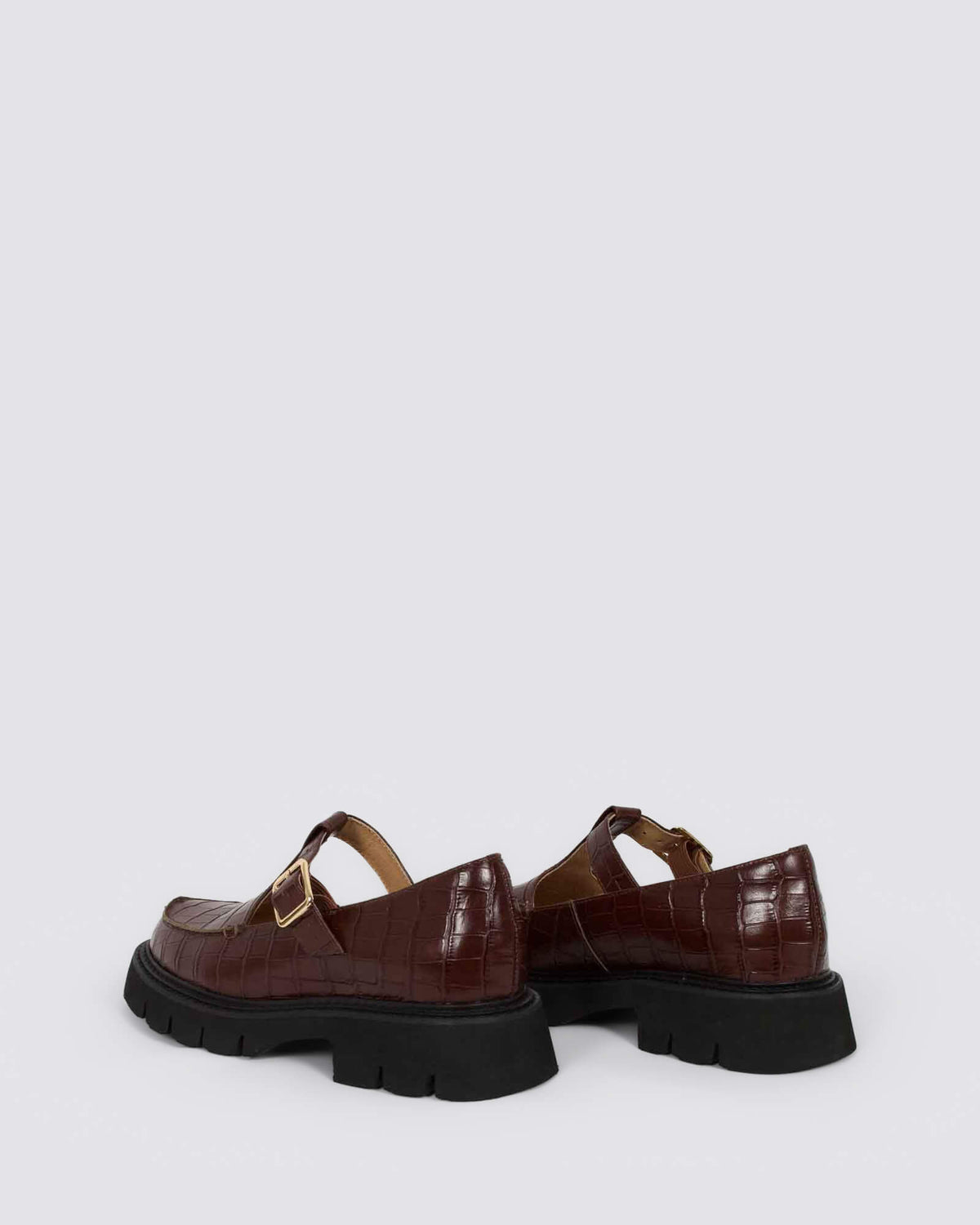 KASSIY FLAT SHOES BROWN SHINE