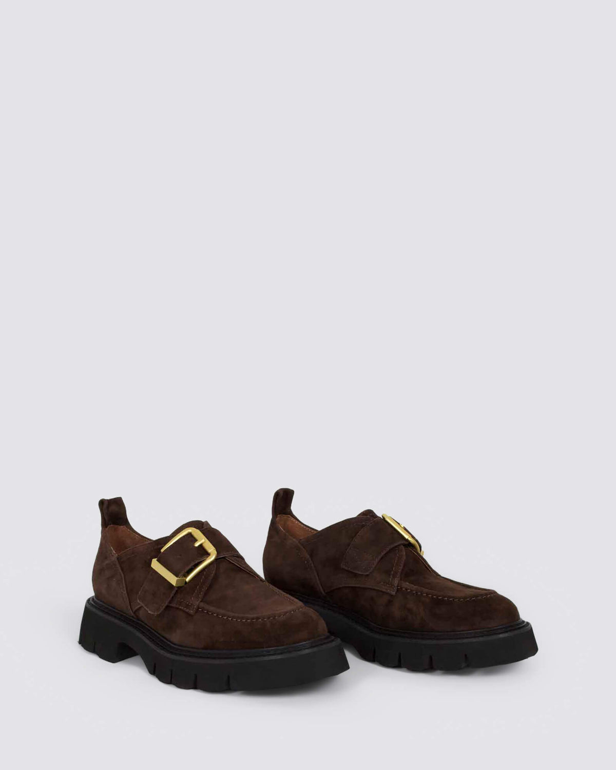 KIVIA LOAFERS DEEP BROWN SUEDE