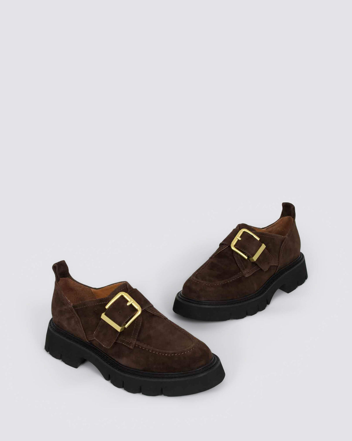 KIVIA LOAFERS DEEP BROWN SUEDE