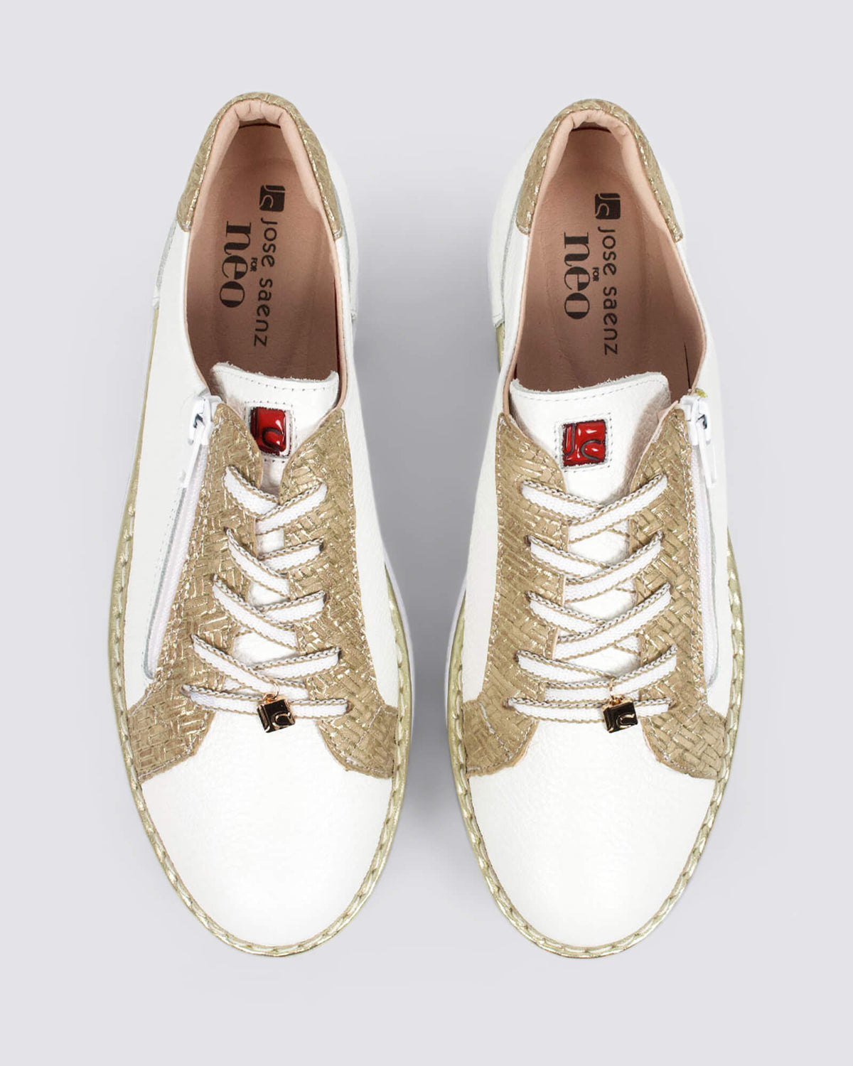 JS-4420 SNEAKERS BIANCO/CHAMPAGNE