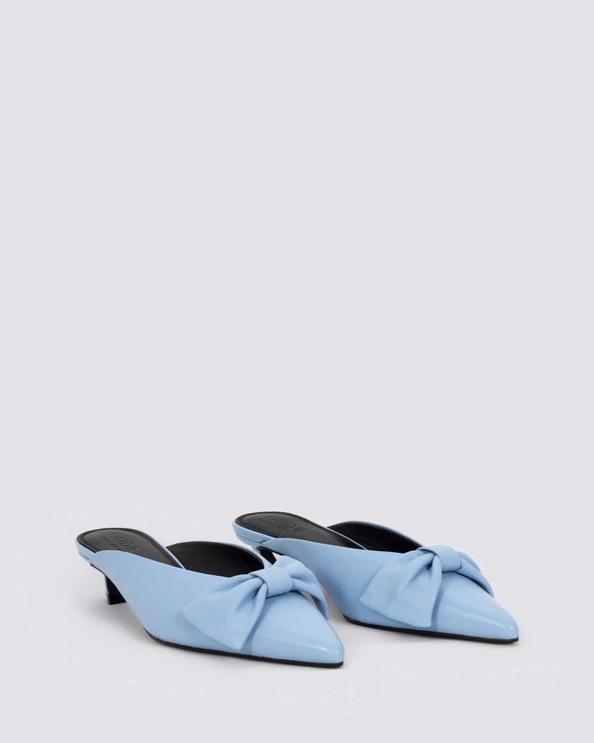 BETTYBOW HEELED MULES BABY BLUE