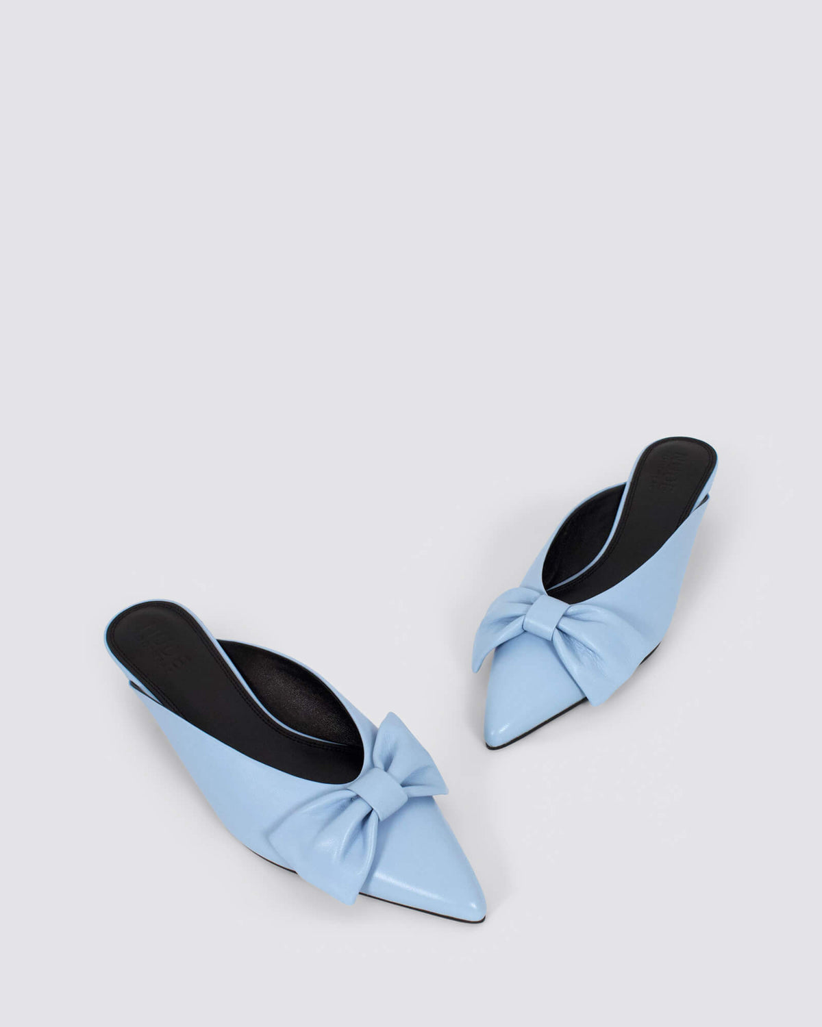 BETTYBOW HEELED MULES BABY BLUE