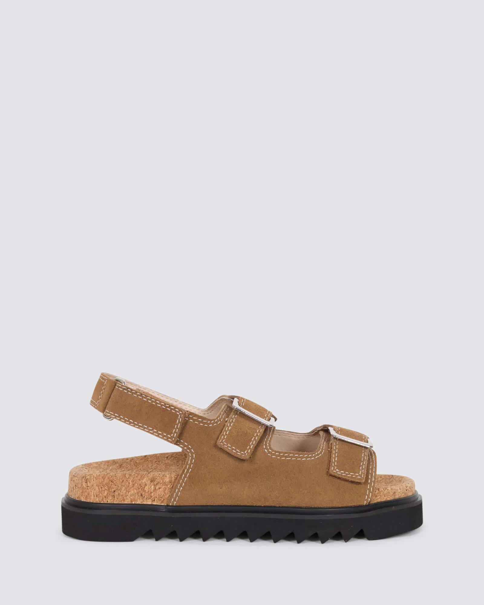 TULUM PLATFORM SANDALS KHAKI BROWN