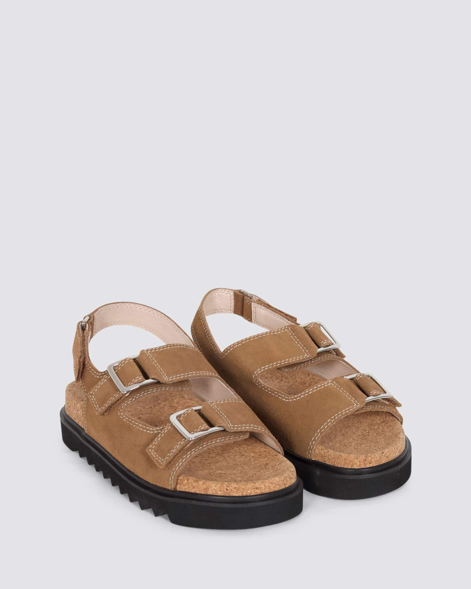 TULUM PLATFORM SANDALS KHAKI BROWN