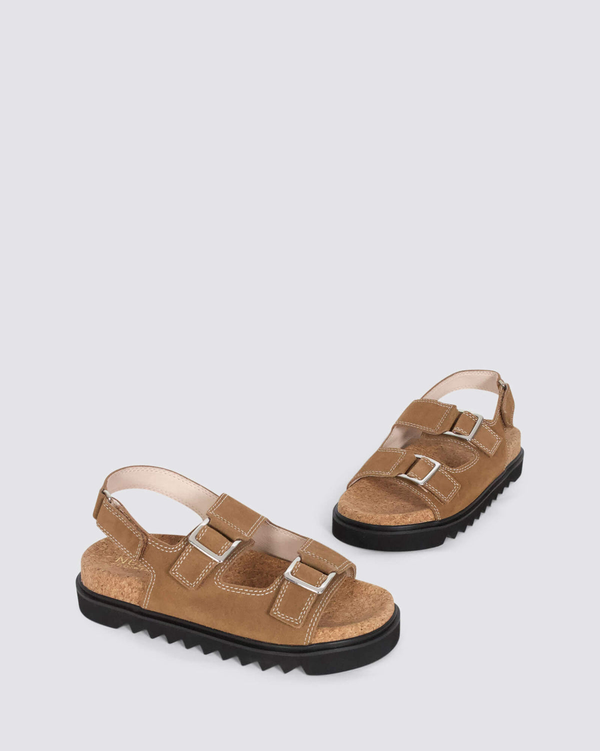 TULUM PLATFORM SANDALS KHAKI BROWN