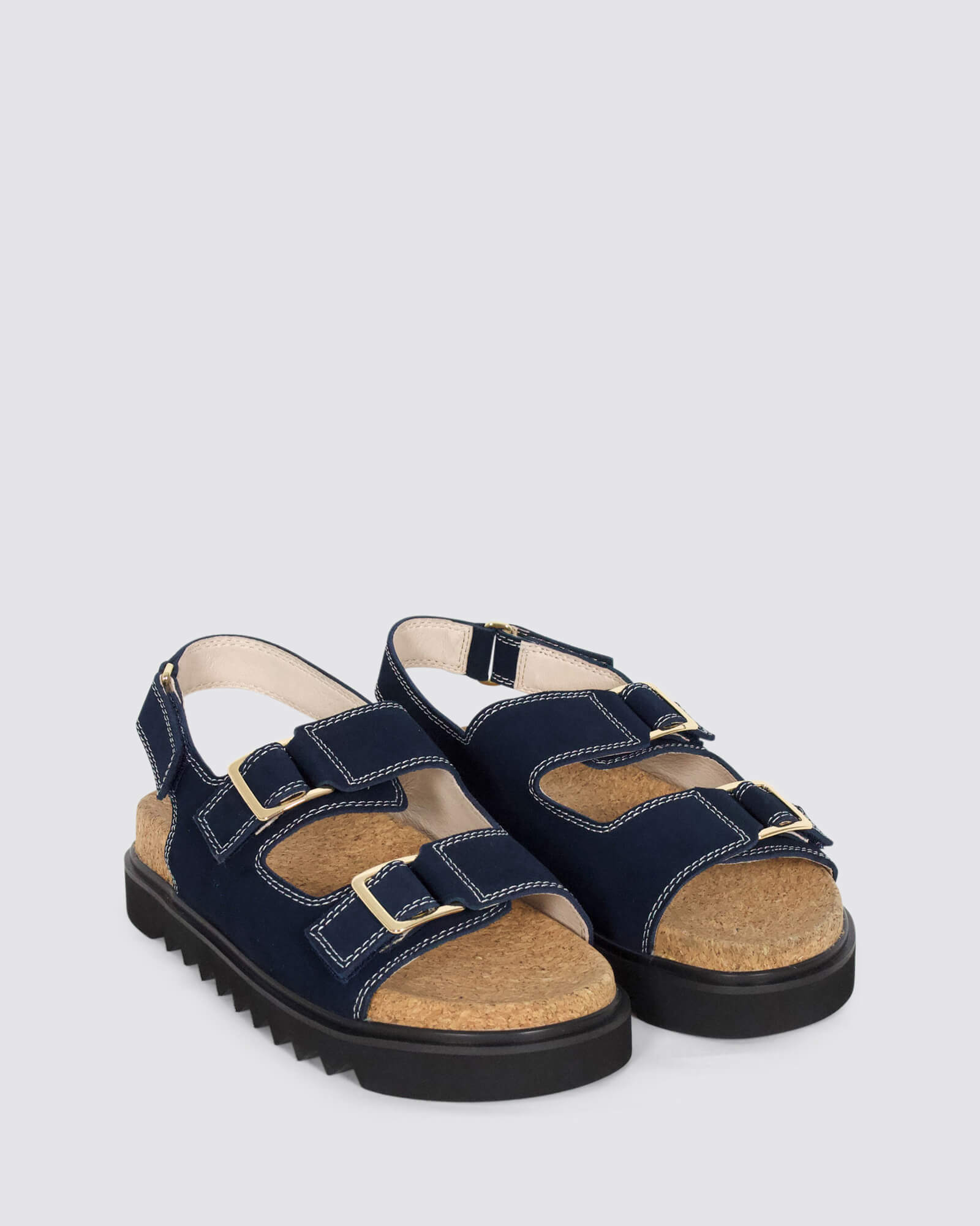 TULUM PLATFORM SANDALS NAVY