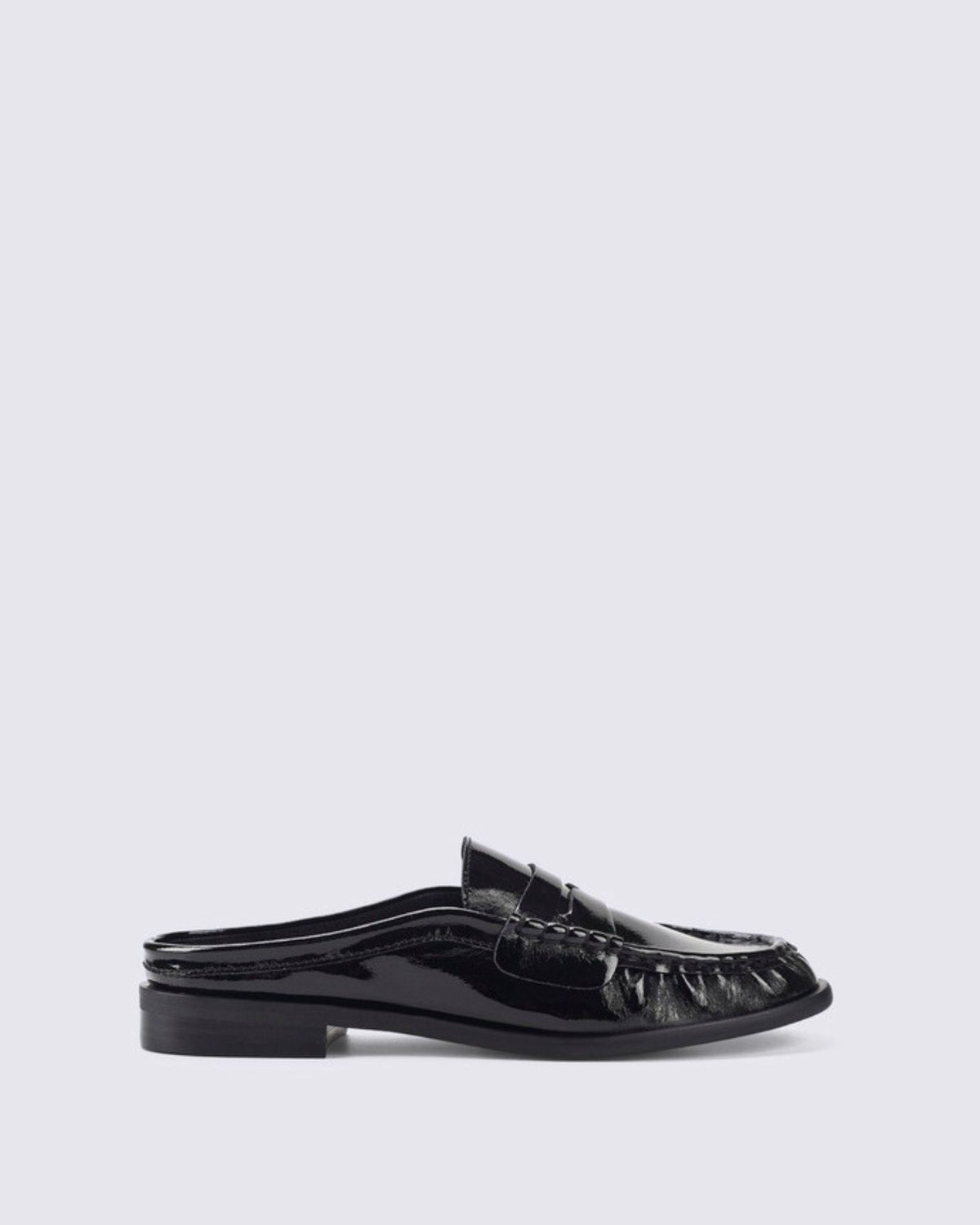PARKER LOAFER MULES BLACK CRINKLE