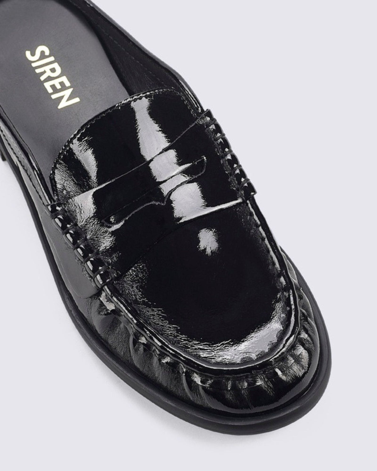 PARKER LOAFER MULES BLACK CRINKLE