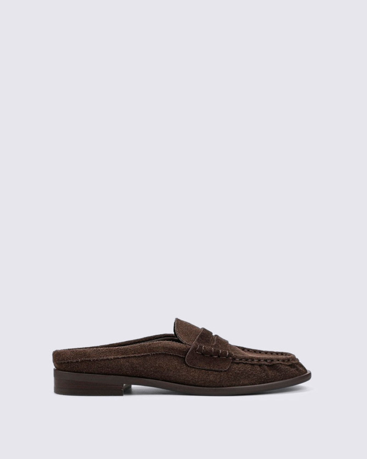 PARKER LOAFER MULES CHOCOLATE BROWN SUEDE