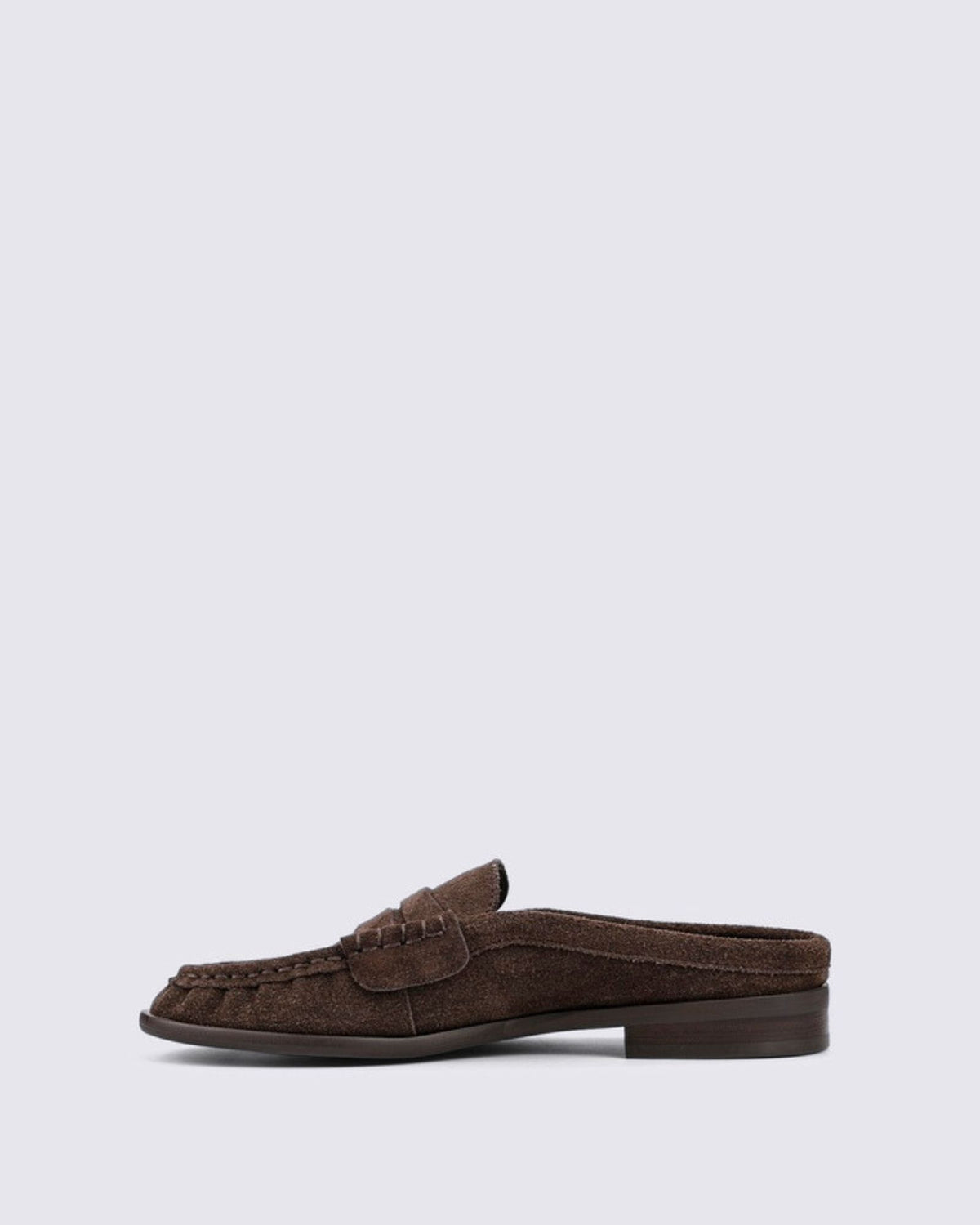 PARKER LOAFER MULES CHOCOLATE BROWN SUEDE