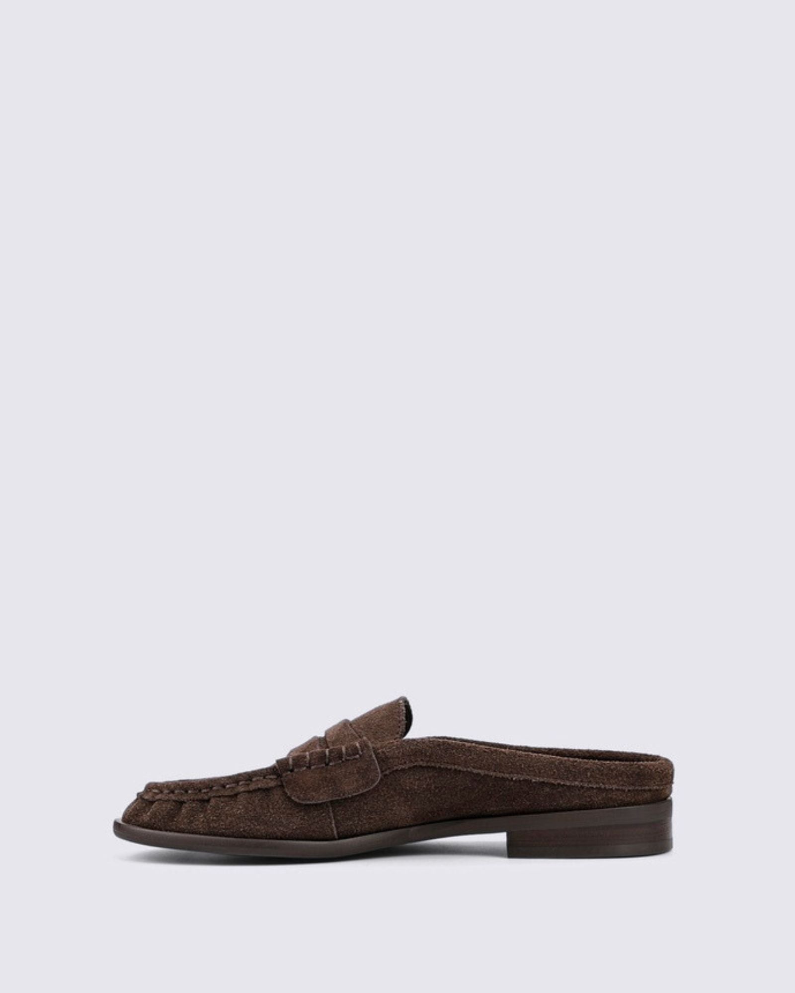 PARKER LOAFER MULES CHOCOLATE BROWN SUEDE