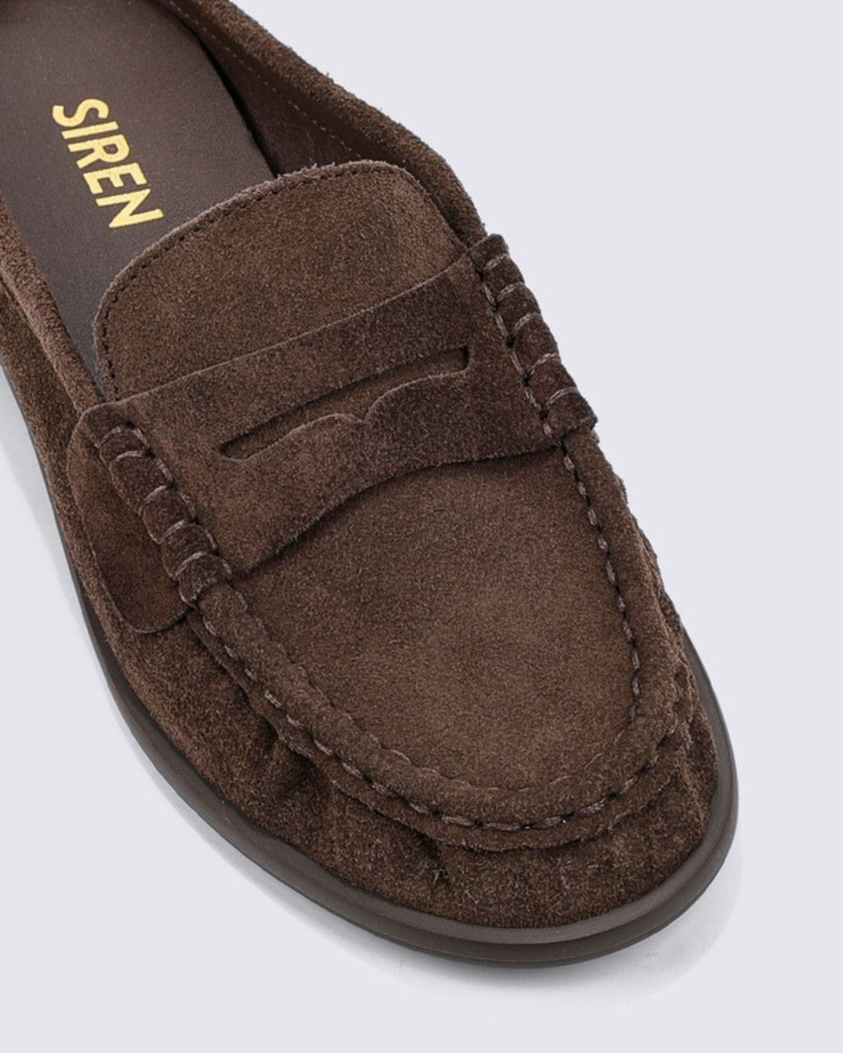 PARKER LOAFER MULES CHOCOLATE BROWN SUEDE