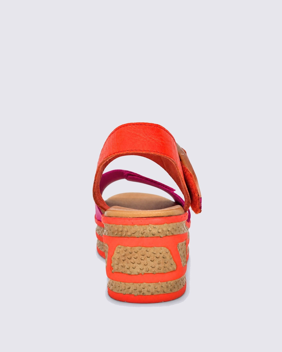 QALI PLATFORM WEDGE SANDALS FUCHSIA/ORANGE
