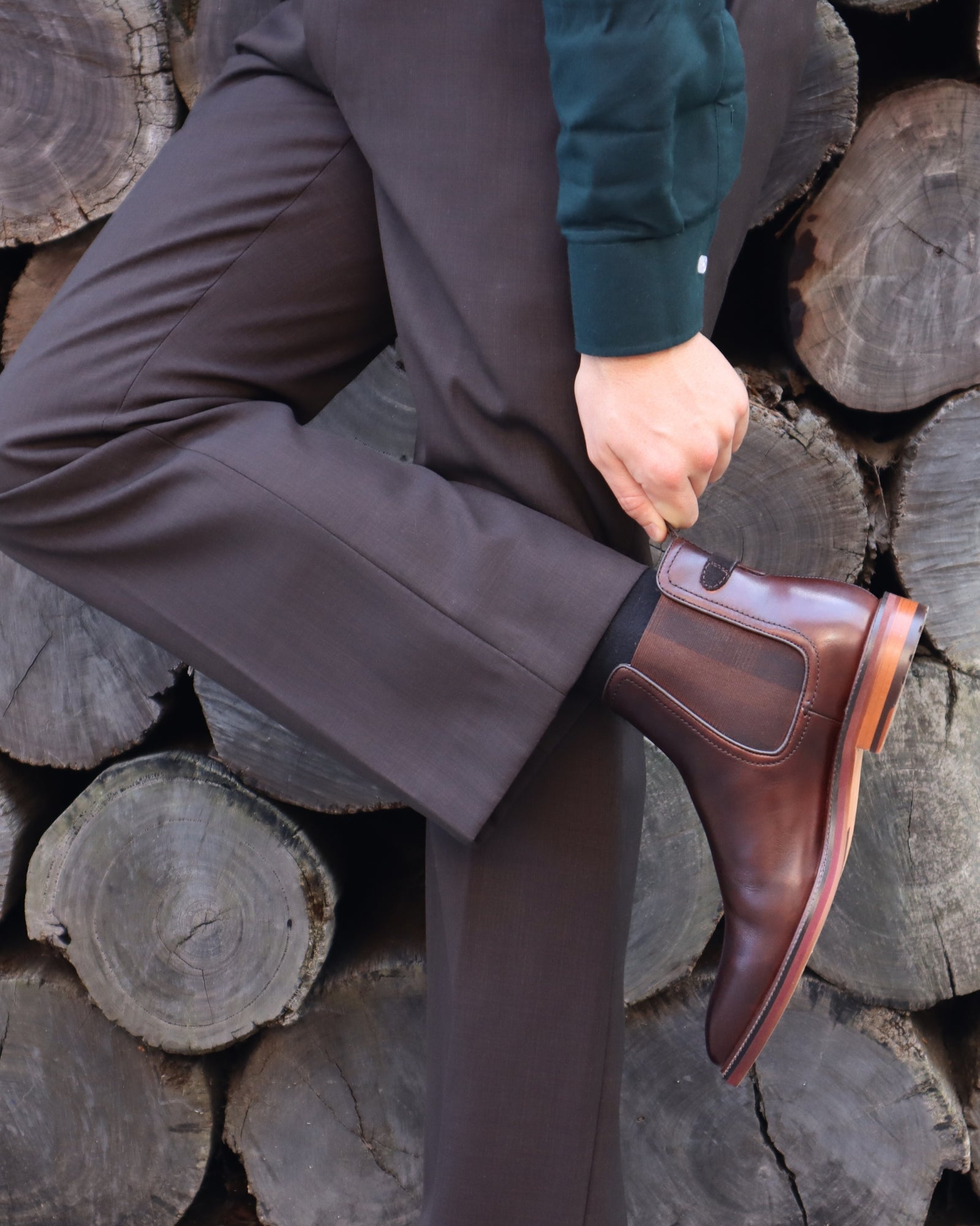 SCUTTLE CHELSEA BOOTS MOCHA LEATHER