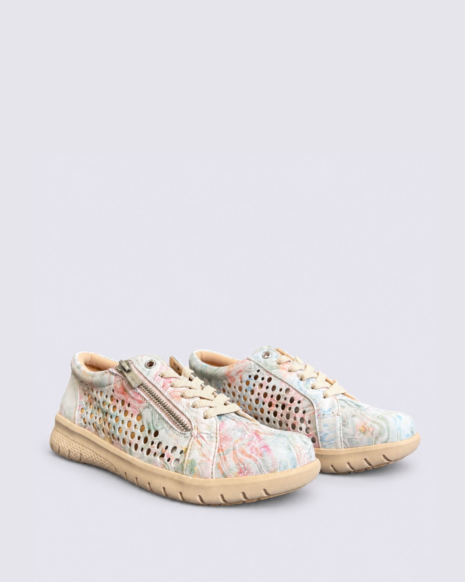 SHOVO XF-ZR SNEAKERS NUDE FLORAL