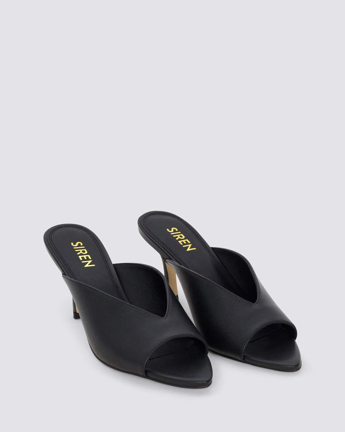 MABEL MULES BLACK LEATHER