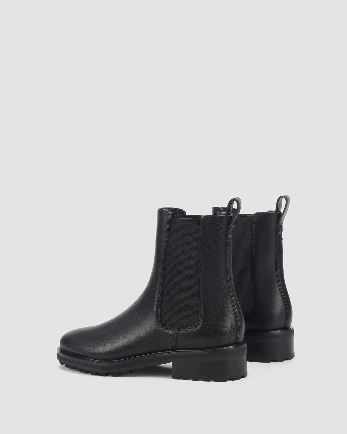 CASSIE ANKLE BOOTS BLACK LEATHER