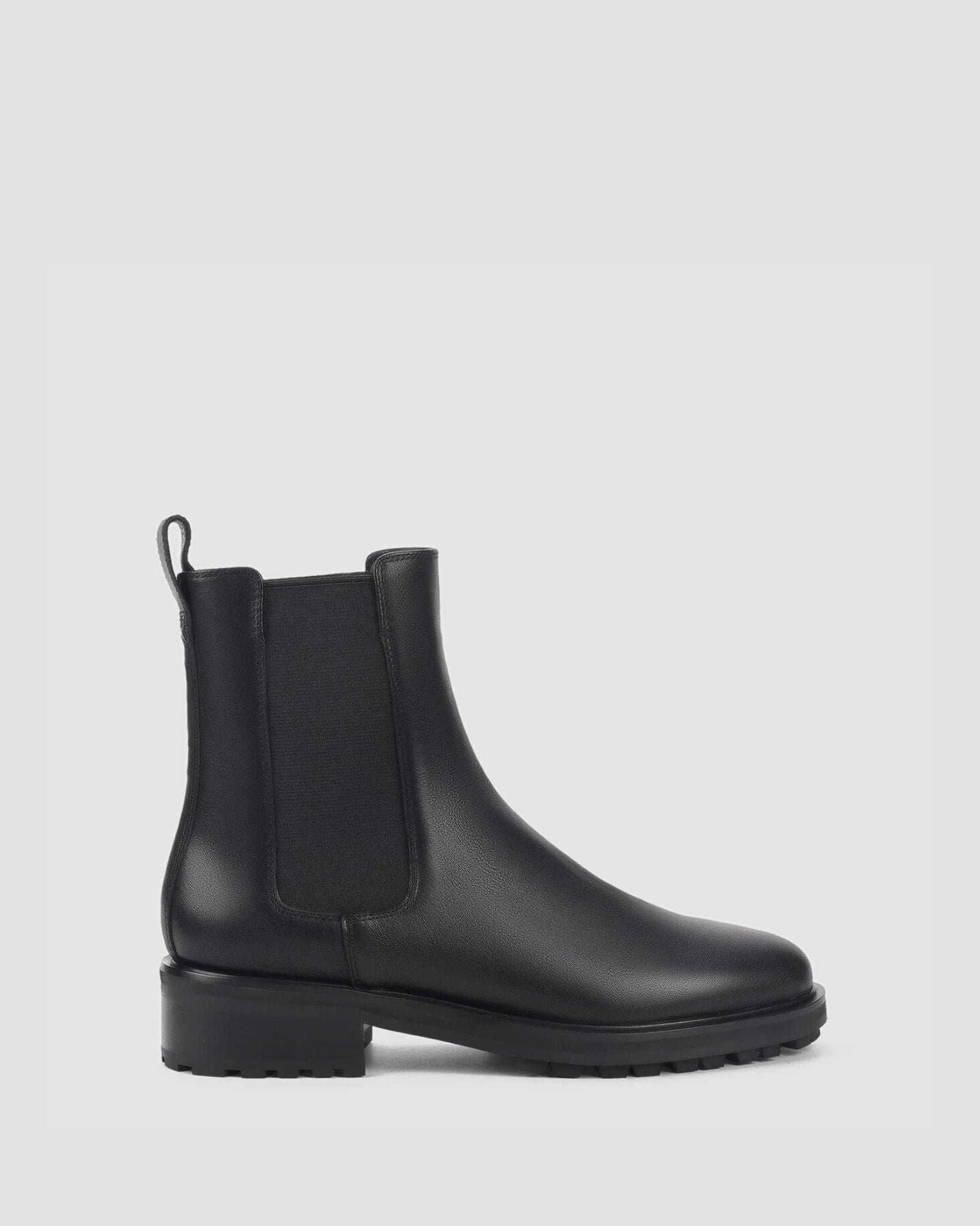 CASSIE ANKLE BOOTS BLACK LEATHER