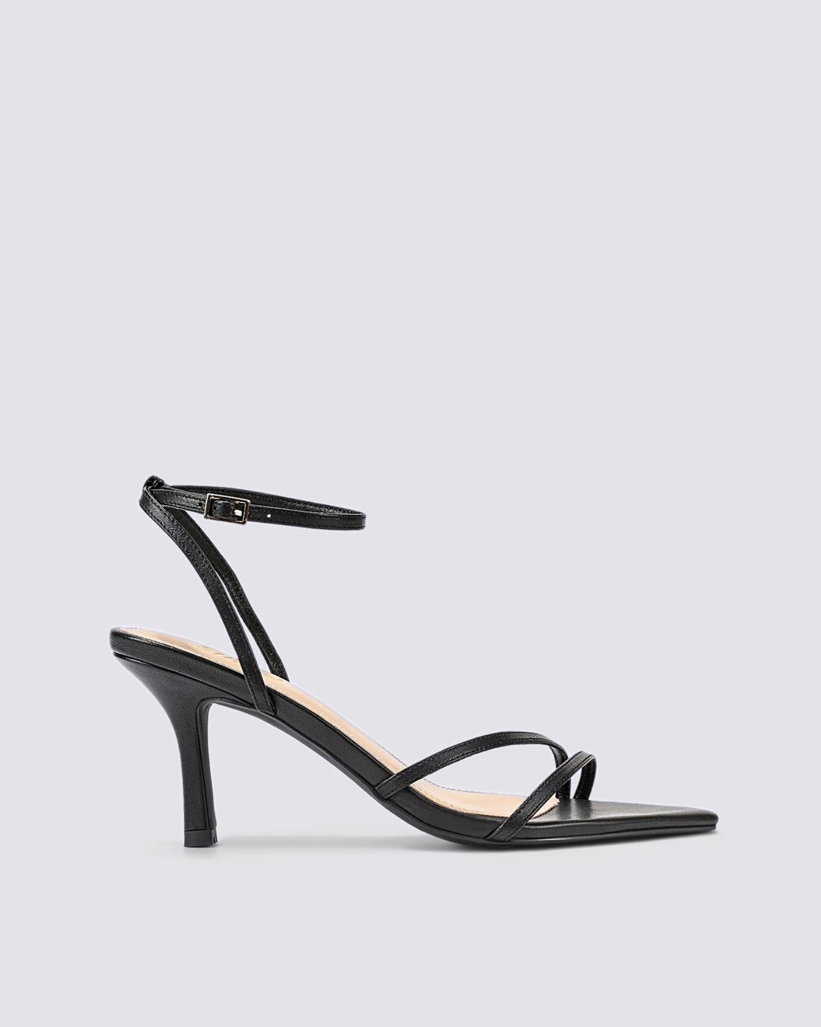 MAHALIA STRAPPY HEELS BLACK