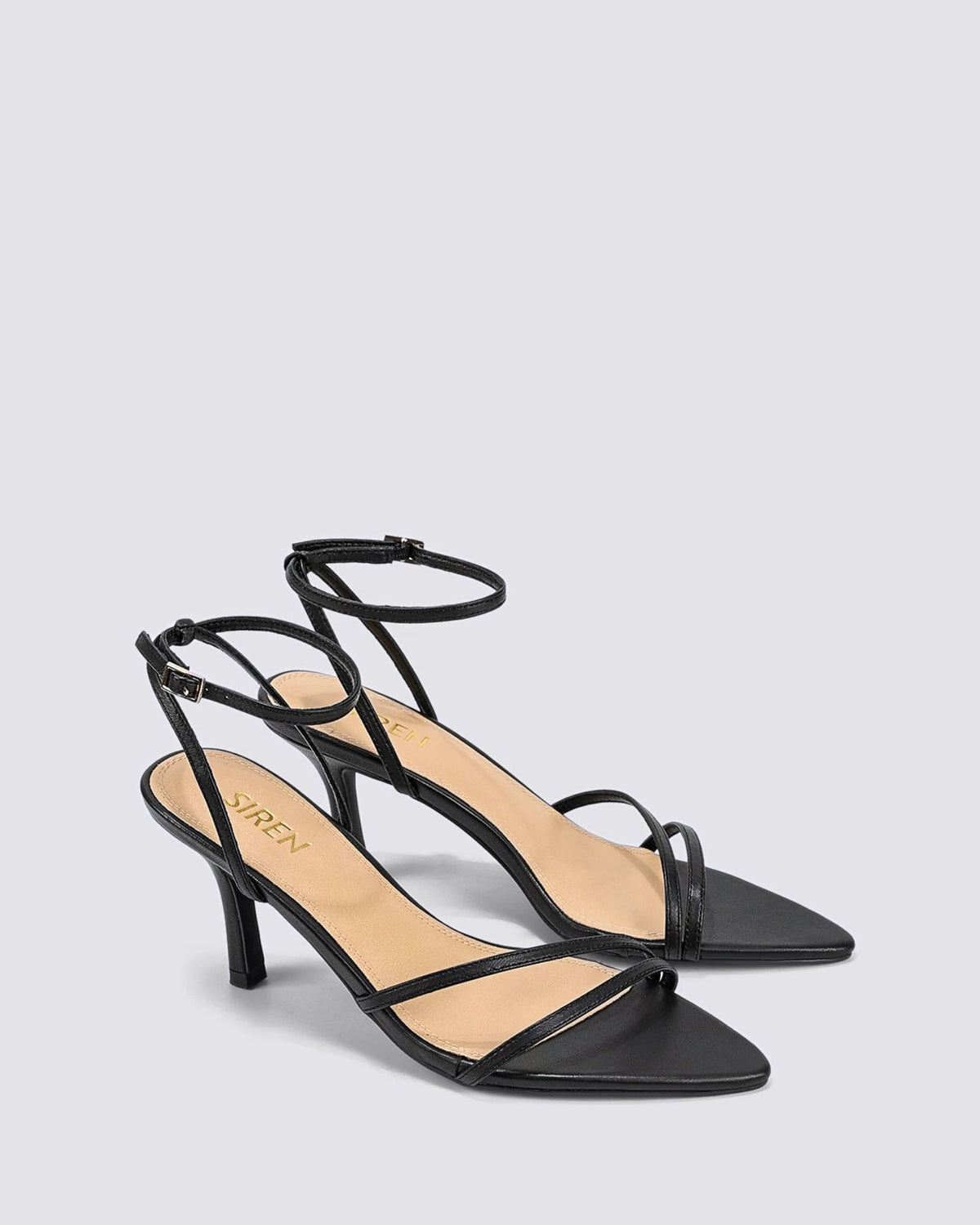 MAHALIA STRAPPY HEELS BLACK