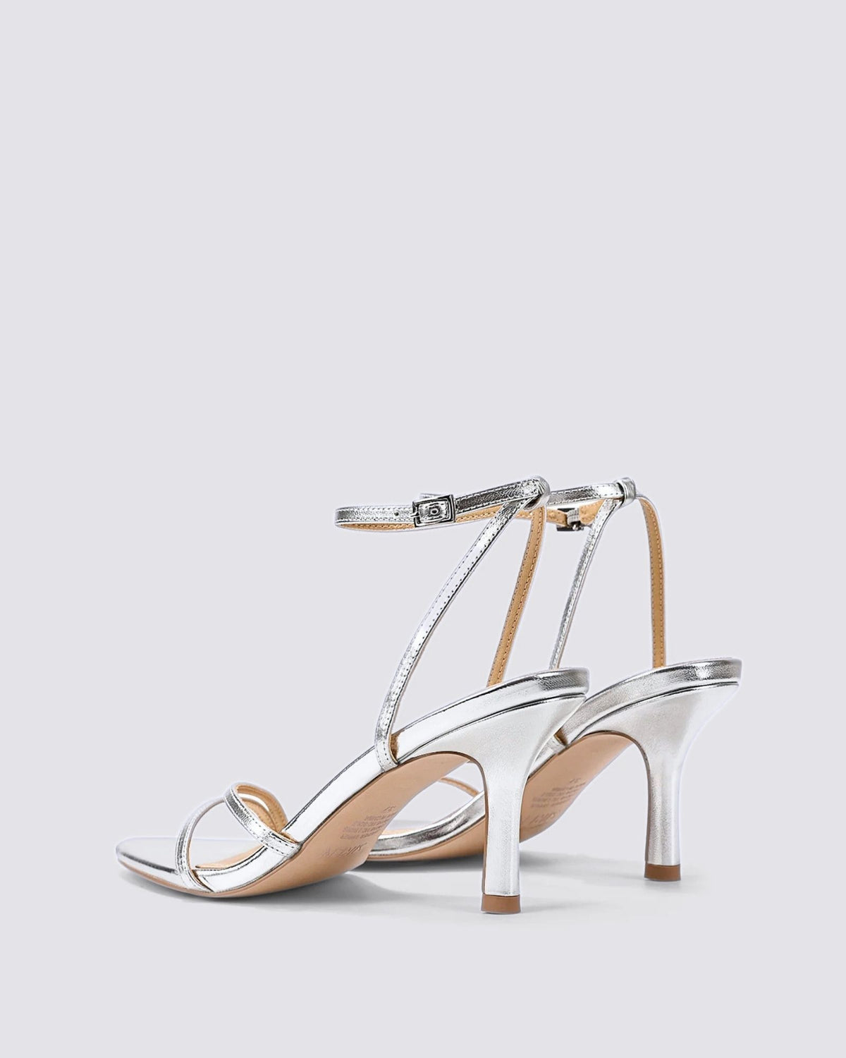 MAHALIA STRAPPY HEELS SILVER METALLIC