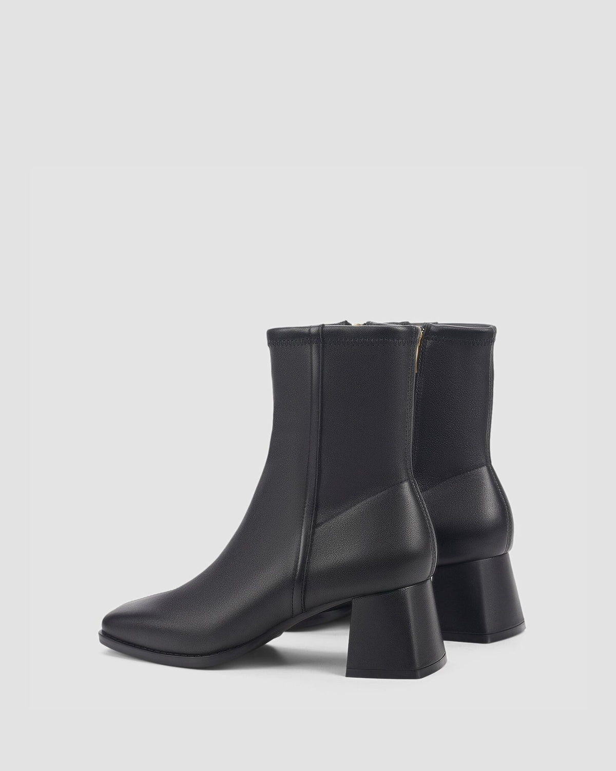 NOELLE BLOCK HEEL ANKLE BOOTS BLACK