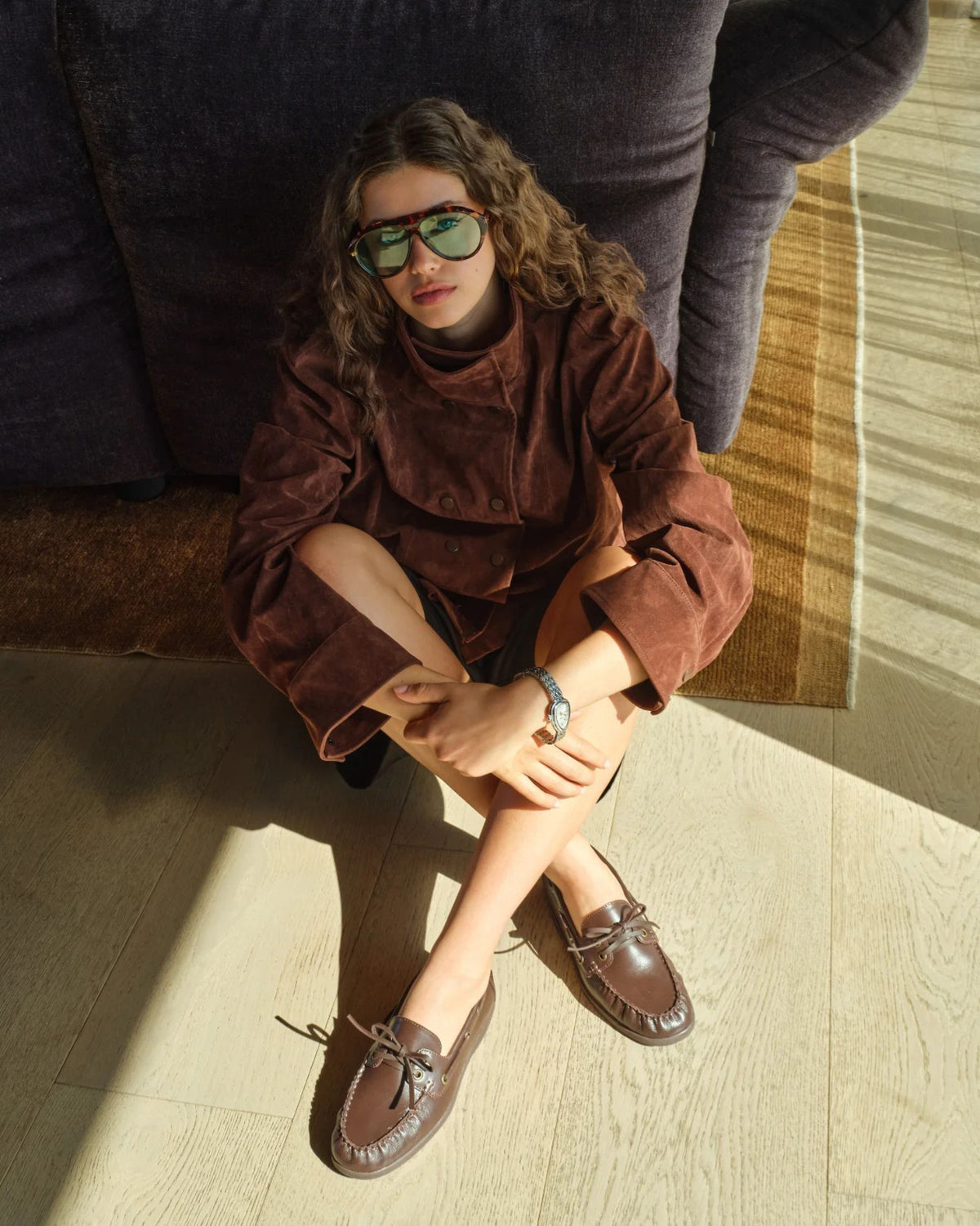 PALOMA BOAT SHOES CHOCOLATE BROWN LEATHER