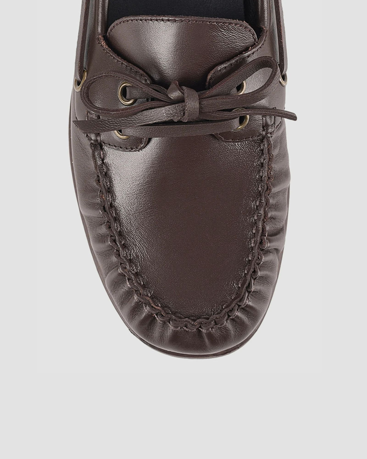 PALOMA BOAT SHOES CHOCOLATE BROWN LEATHER