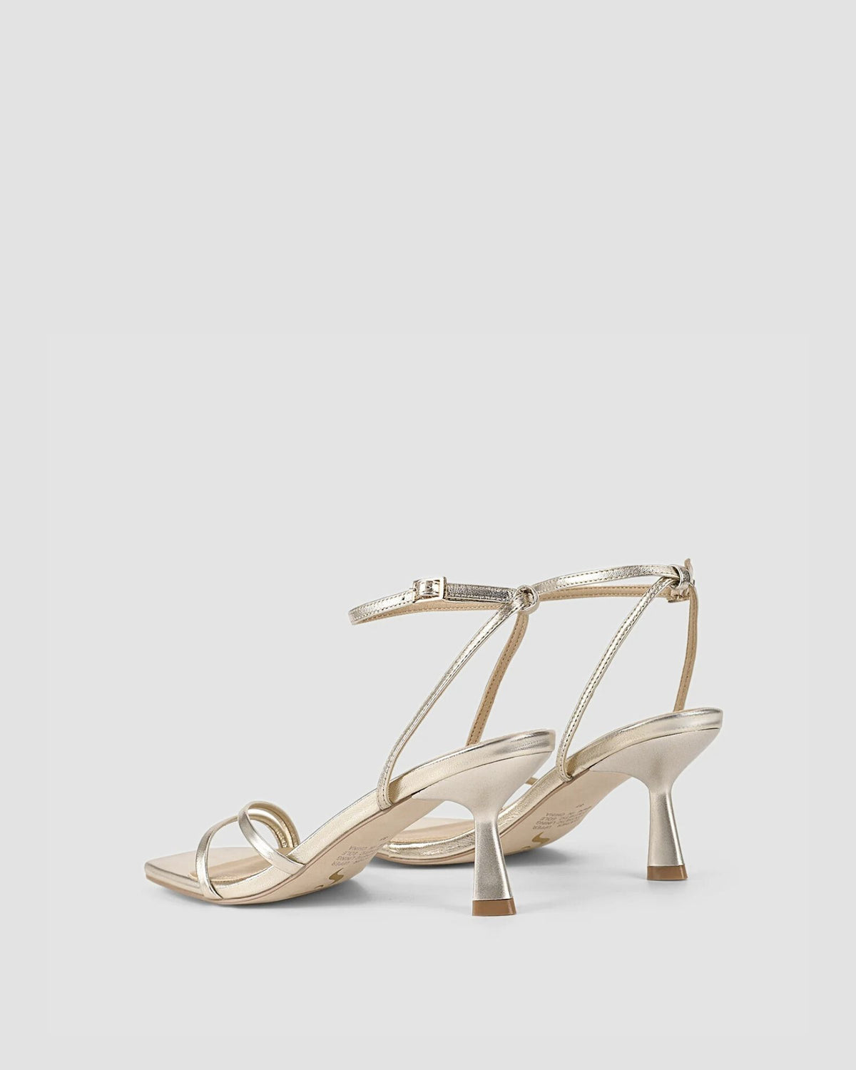 SAFFRON STRAPPY HEELS GOLD METALLLIC