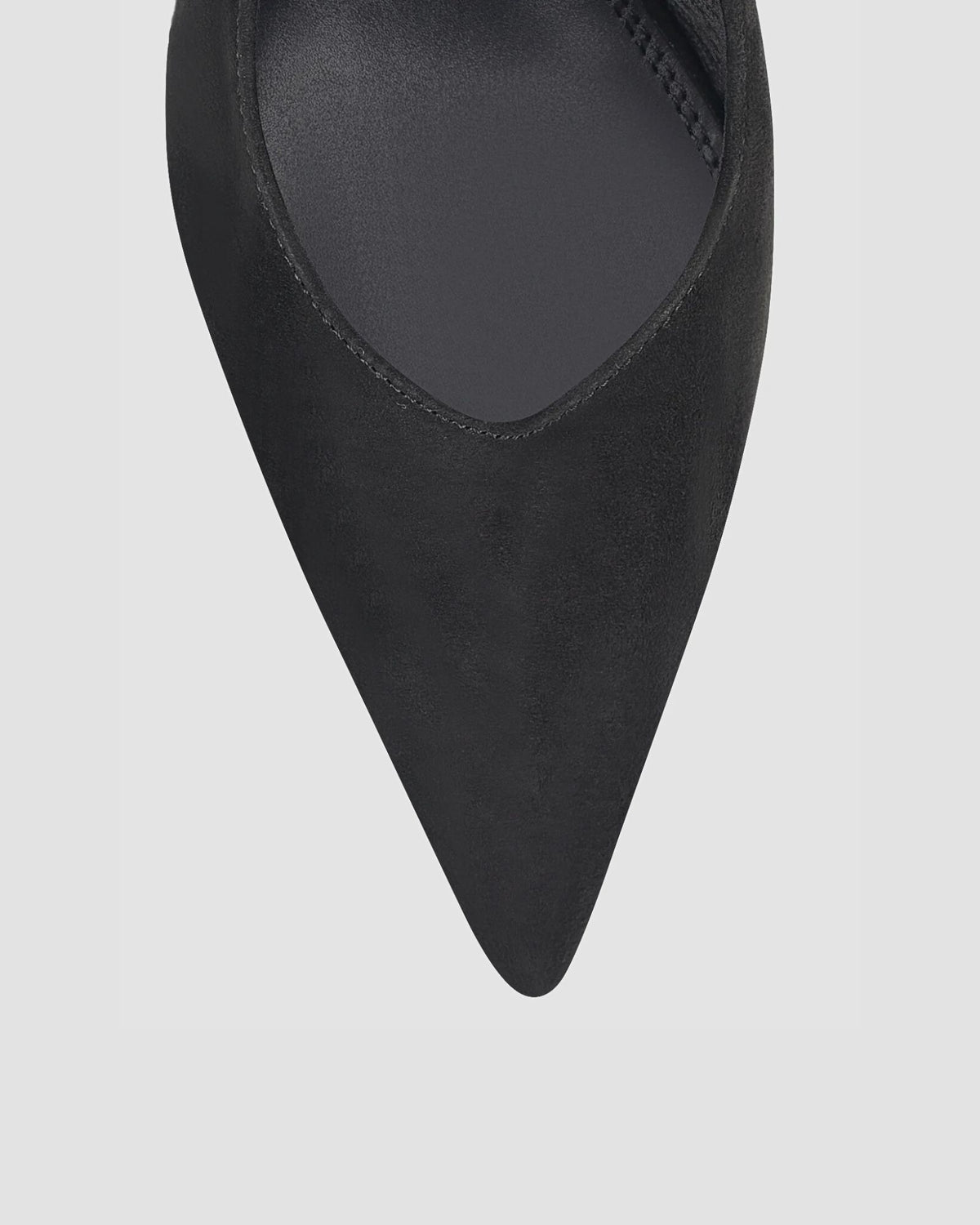 YORY SLINGBACK KITTEN HEELS BLACK SUEDE