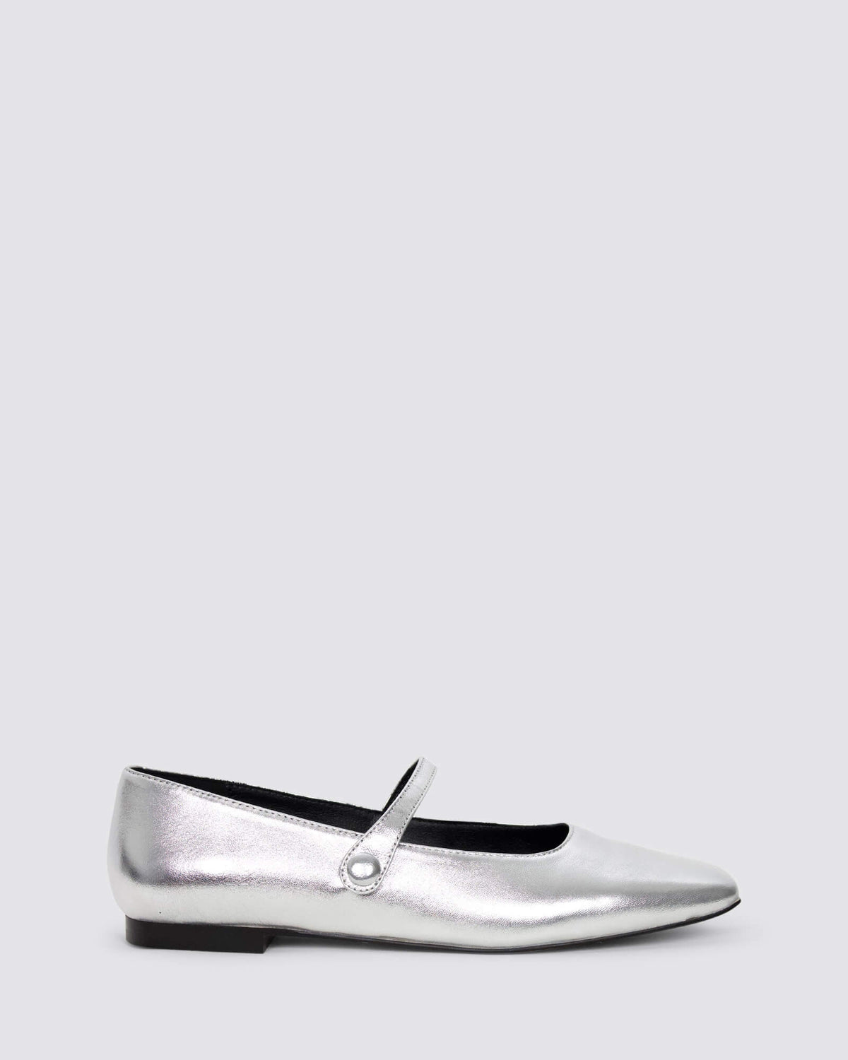XANDRIA BALLET FLATS SILVER METALLIC LEATHER