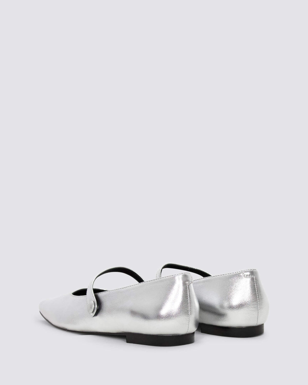 XANDRIA BALLET FLATS SILVER METALLIC LEATHER