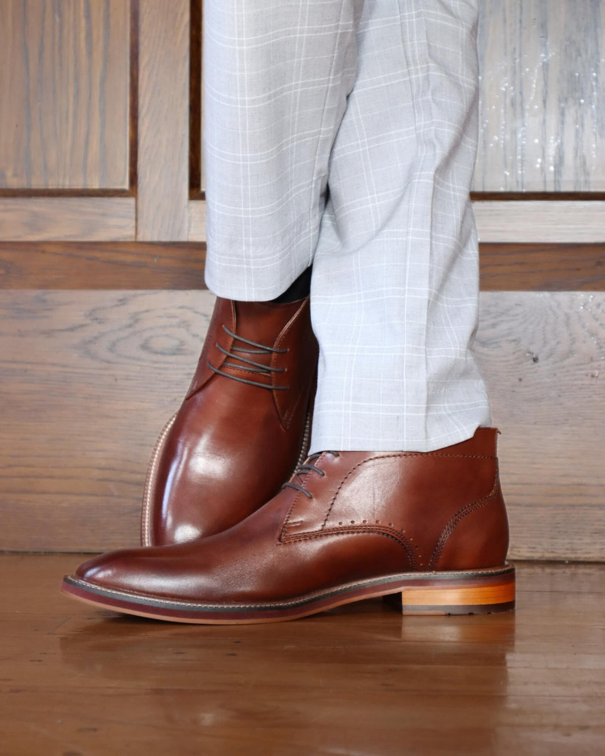 SKITTLE DRESS SHOES BROWN LEATHER