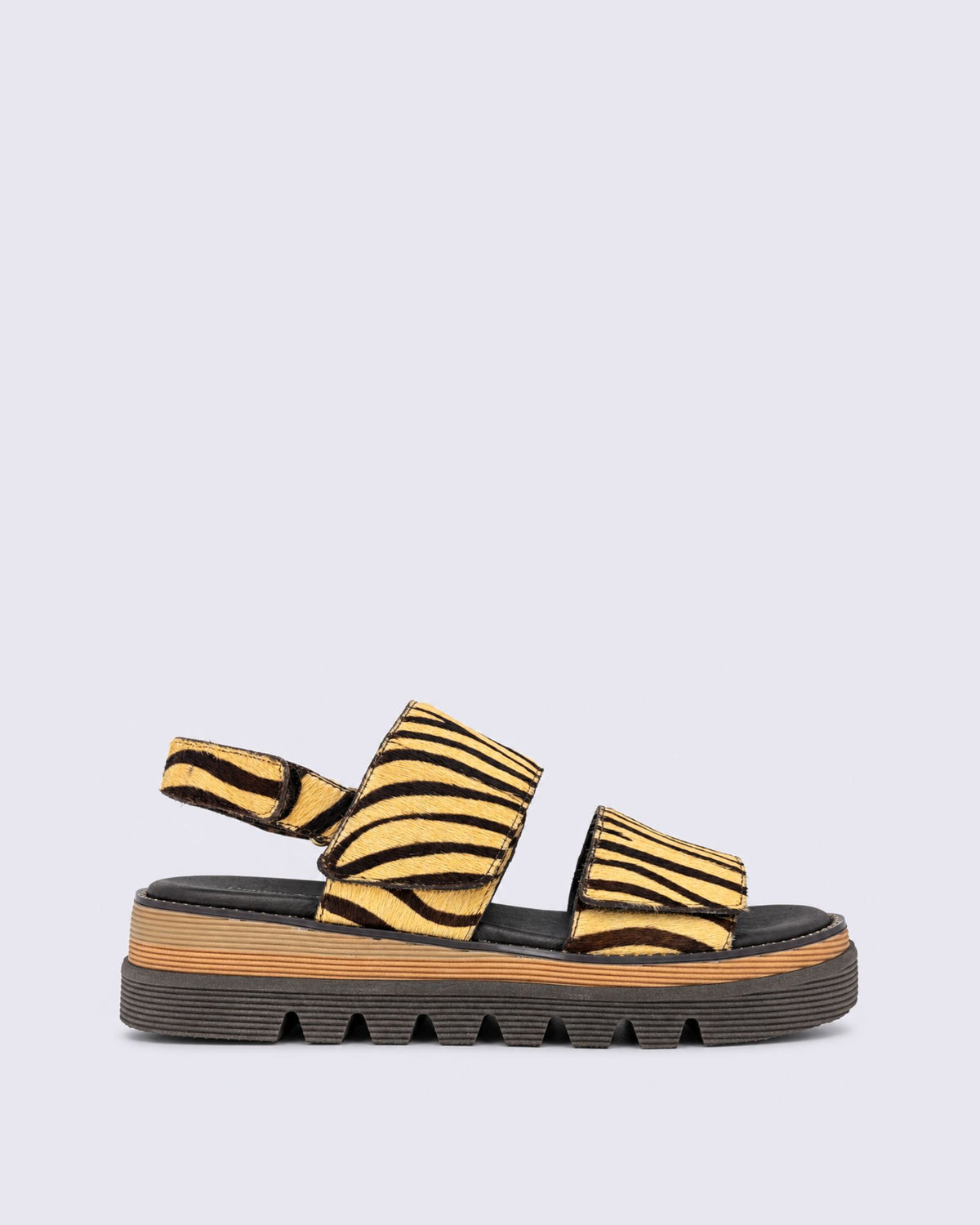 SONER SANDALS CAMEL/CHOCOLATE PONY