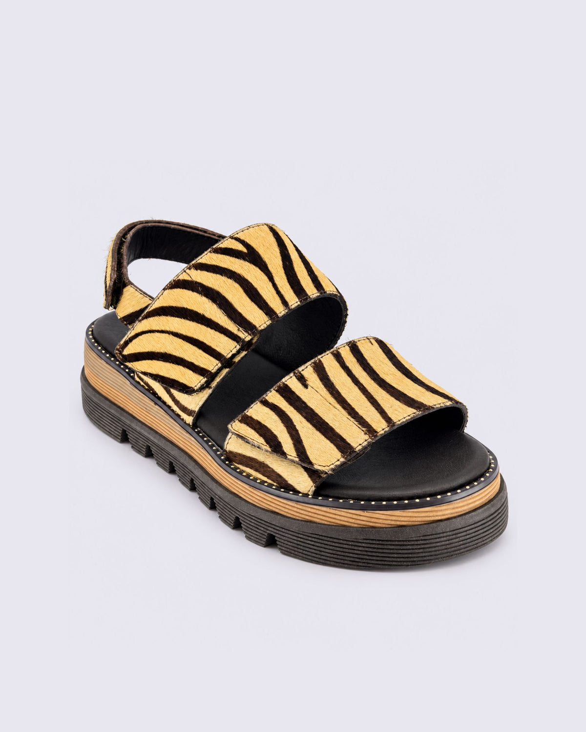 SONER SANDALS CAMEL/CHOCOLATE PONY