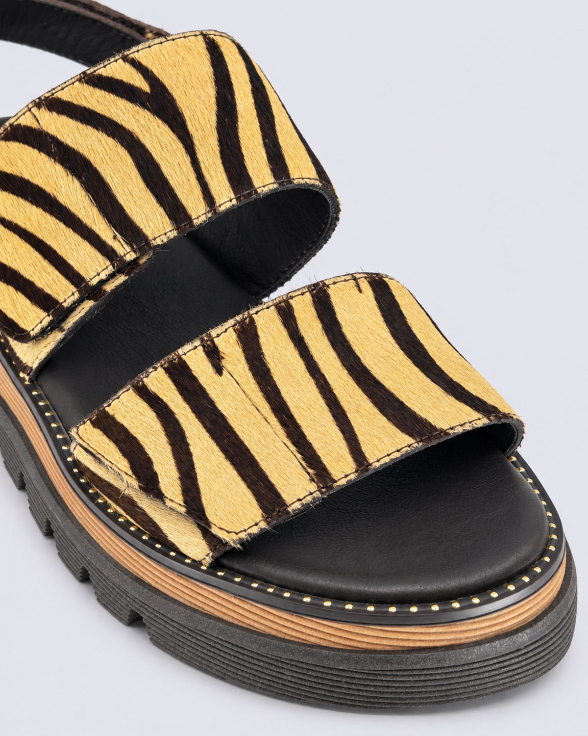 SONER SANDALS CAMEL/CHOCOLATE PONY