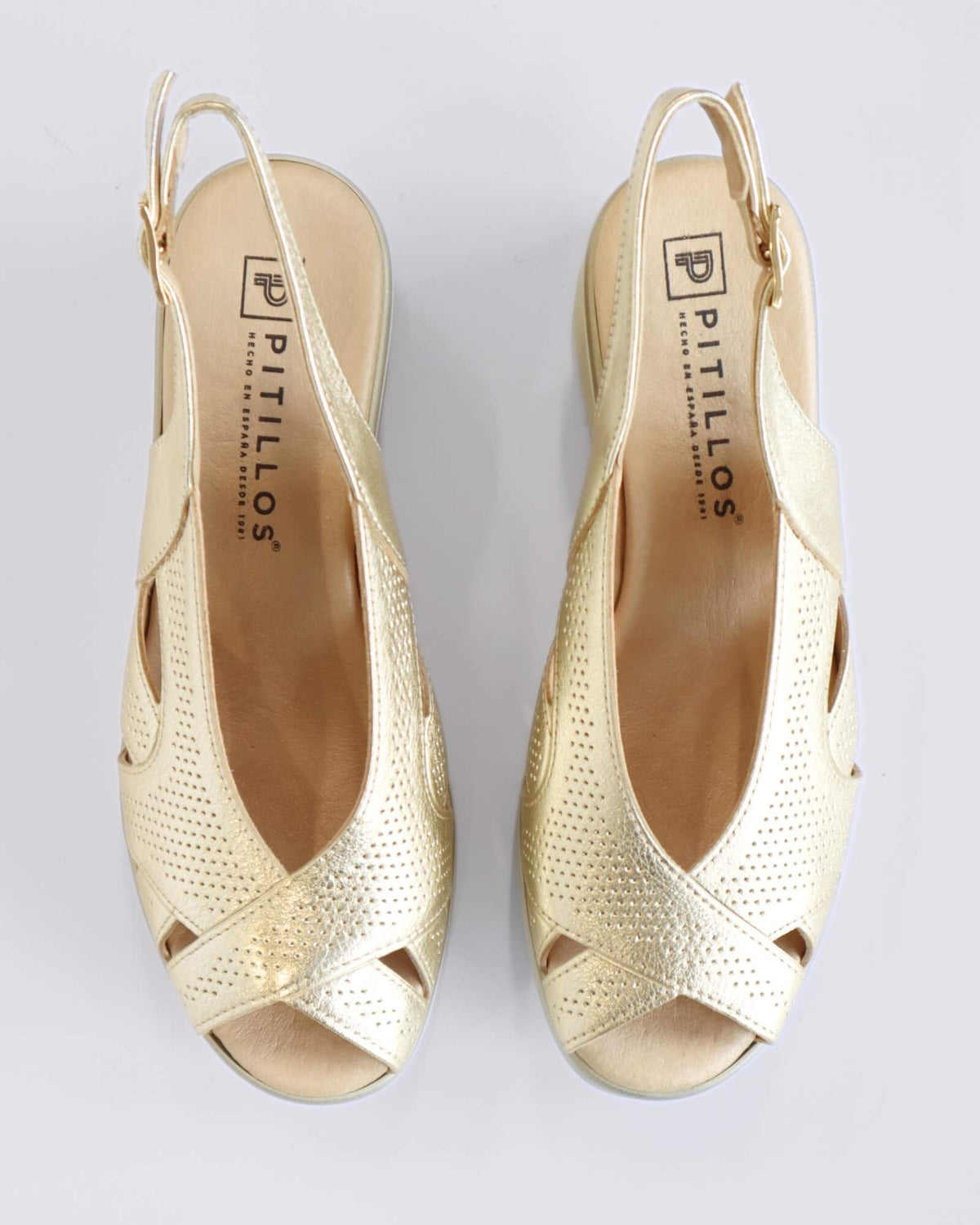 10362 WEDGE SLINGBACK SANDALS ORO